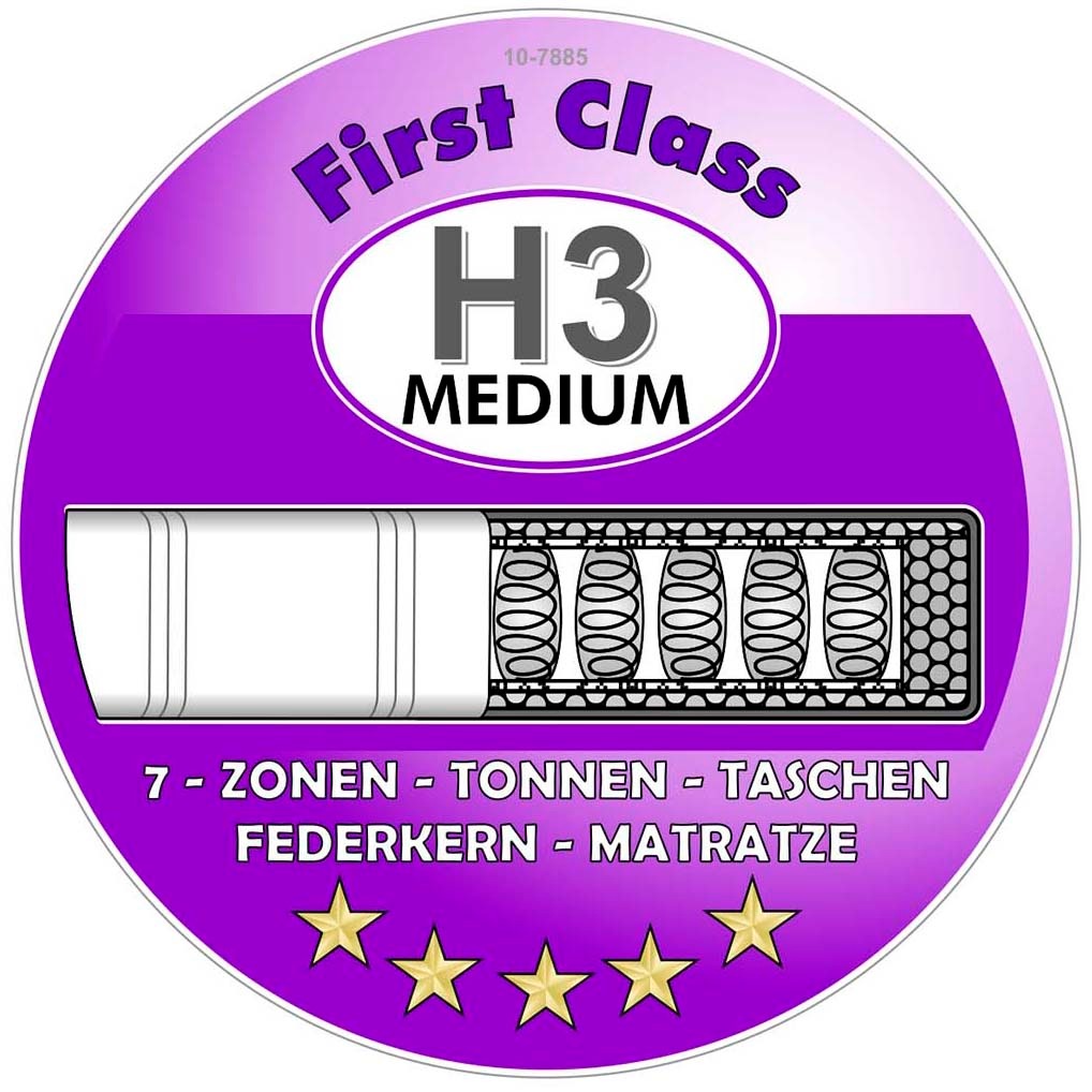 Jockenhöfer Gruppe Boxspringbett »Sancara, inklusive 7-Zonen-TTFK-Matratzen und 9 cm Kaltschaumtopper«, goldfarbige Designelemente, verschiedene Härtegrade wählbar