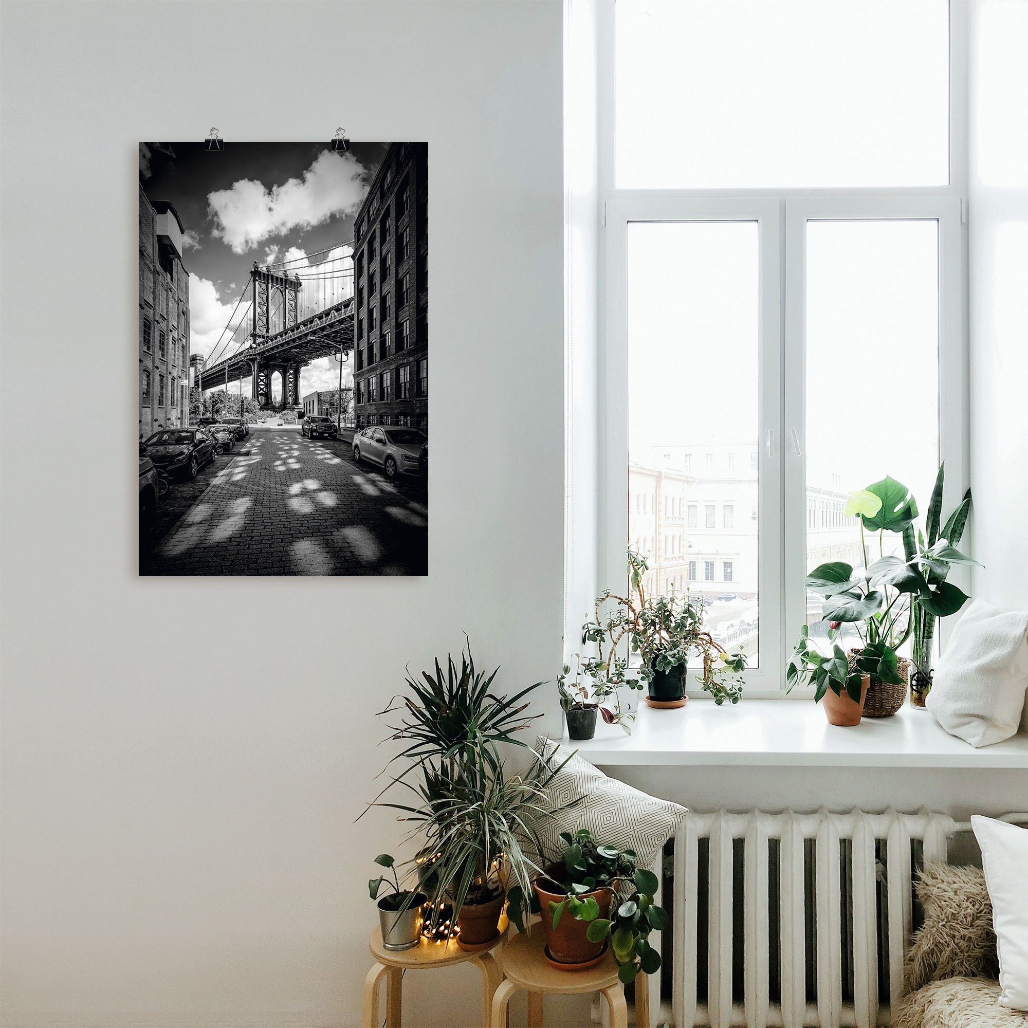 Artland Wandbild »Manhattan Bridge in Brooklyn, New York«, New York, (1 St.), als Leinwandbild, Poster in verschied. Größen