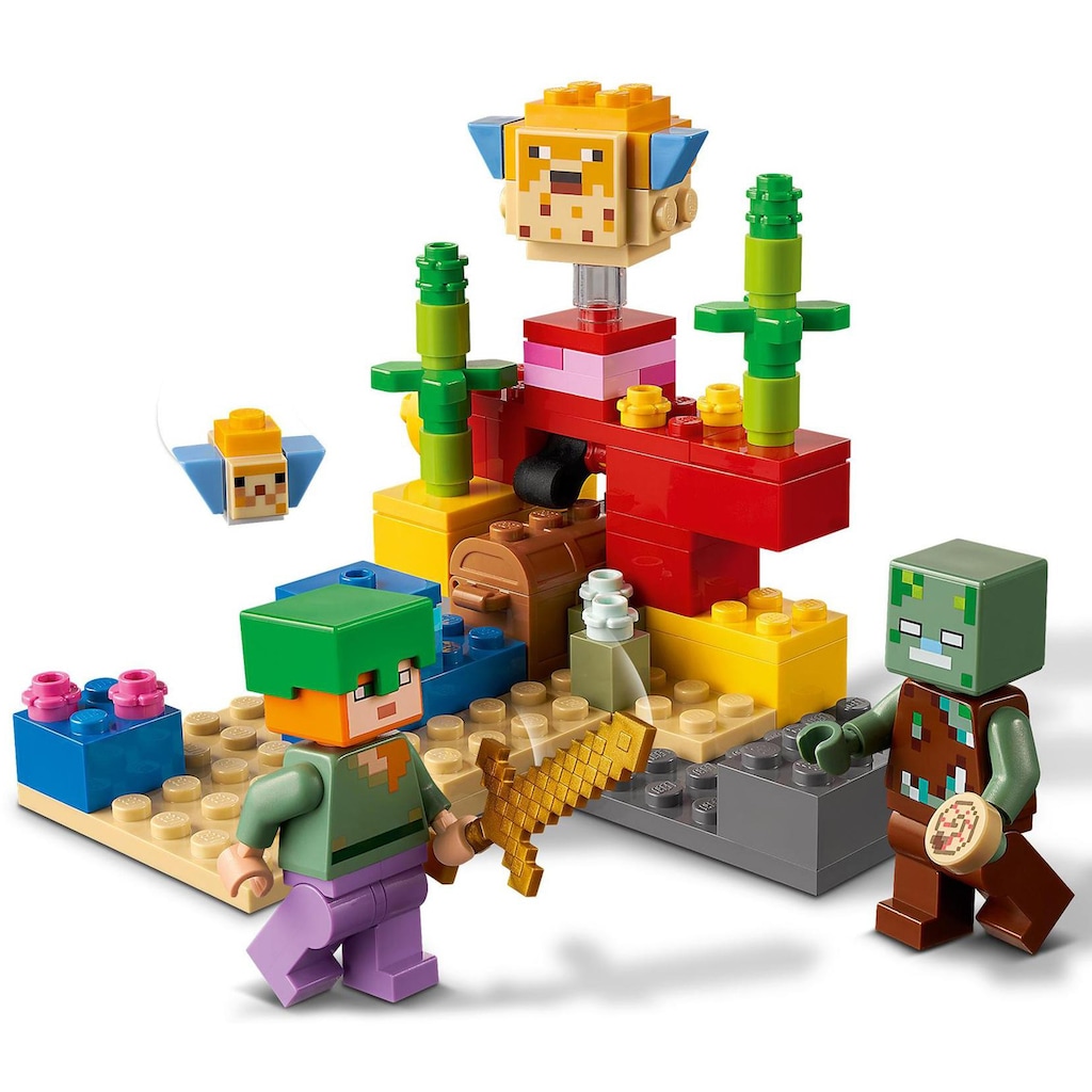 LEGO® Konstruktionsspielsteine »Das Korallenriff (21164), LEGO® Minecraft«, (92 St.)