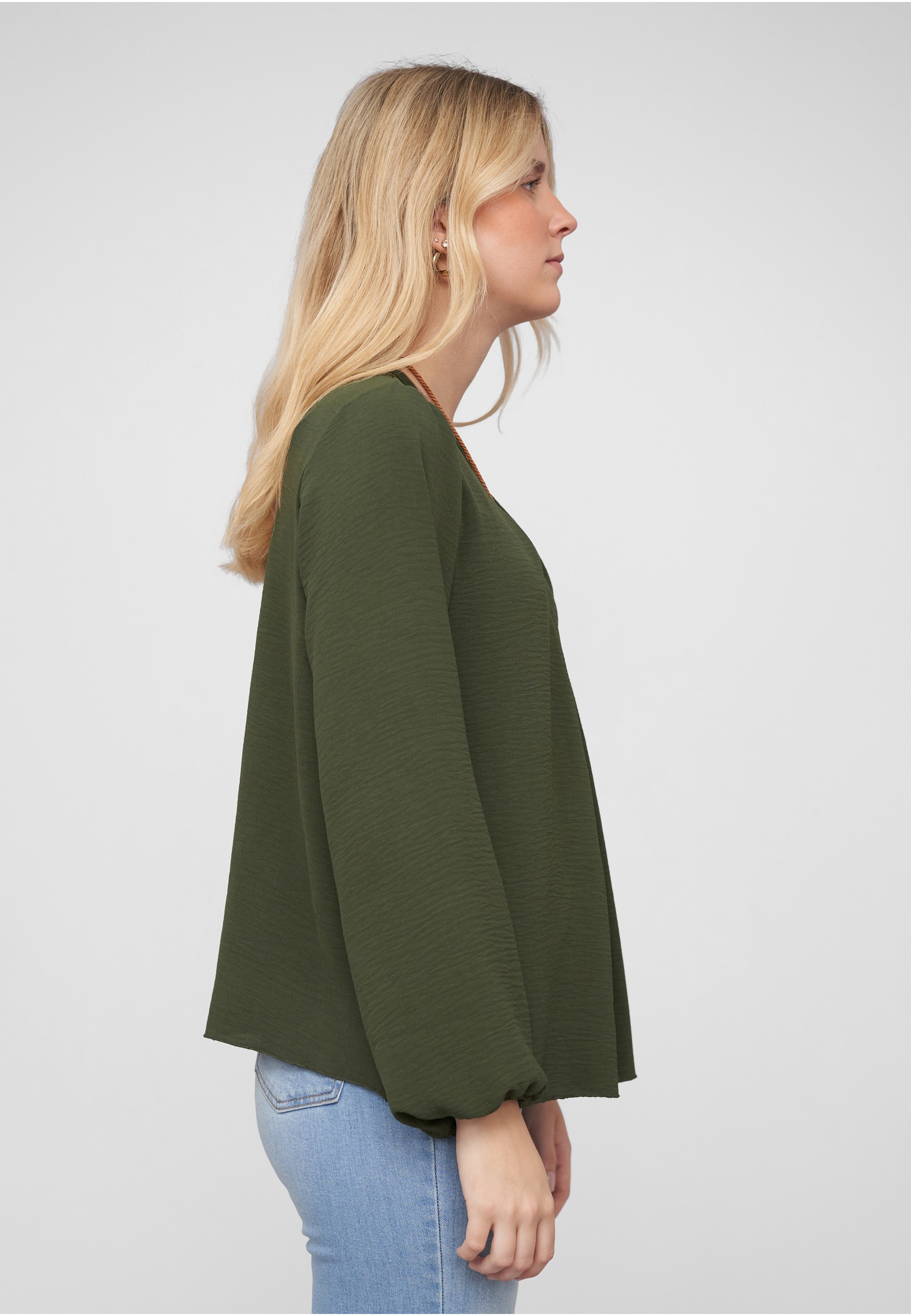 CLOUD 5IVE Klassische Bluse »CLOUD 5IVE Longsleeve Blouse with Necklace«