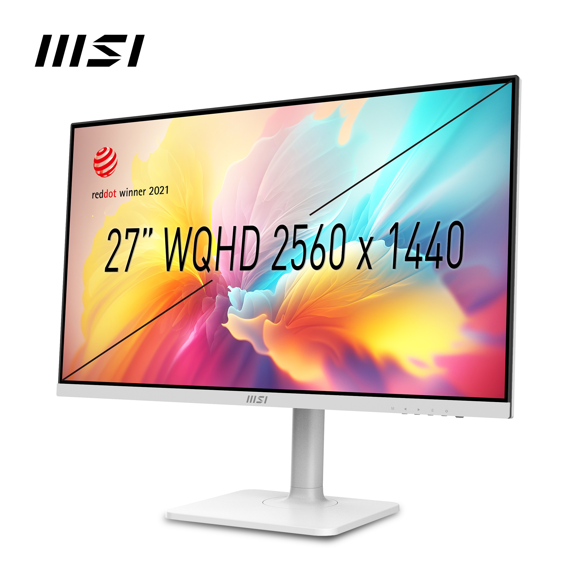 MSI LED-Monitor »Modern MD272QXPW«, 69 cm/27 Zoll, 2560 x 1440 px, WQHD, 1 ms Reaktionszeit, 100 Hz, höhenverstellbar, 3 Jahre Herstellergarantie, USB-C