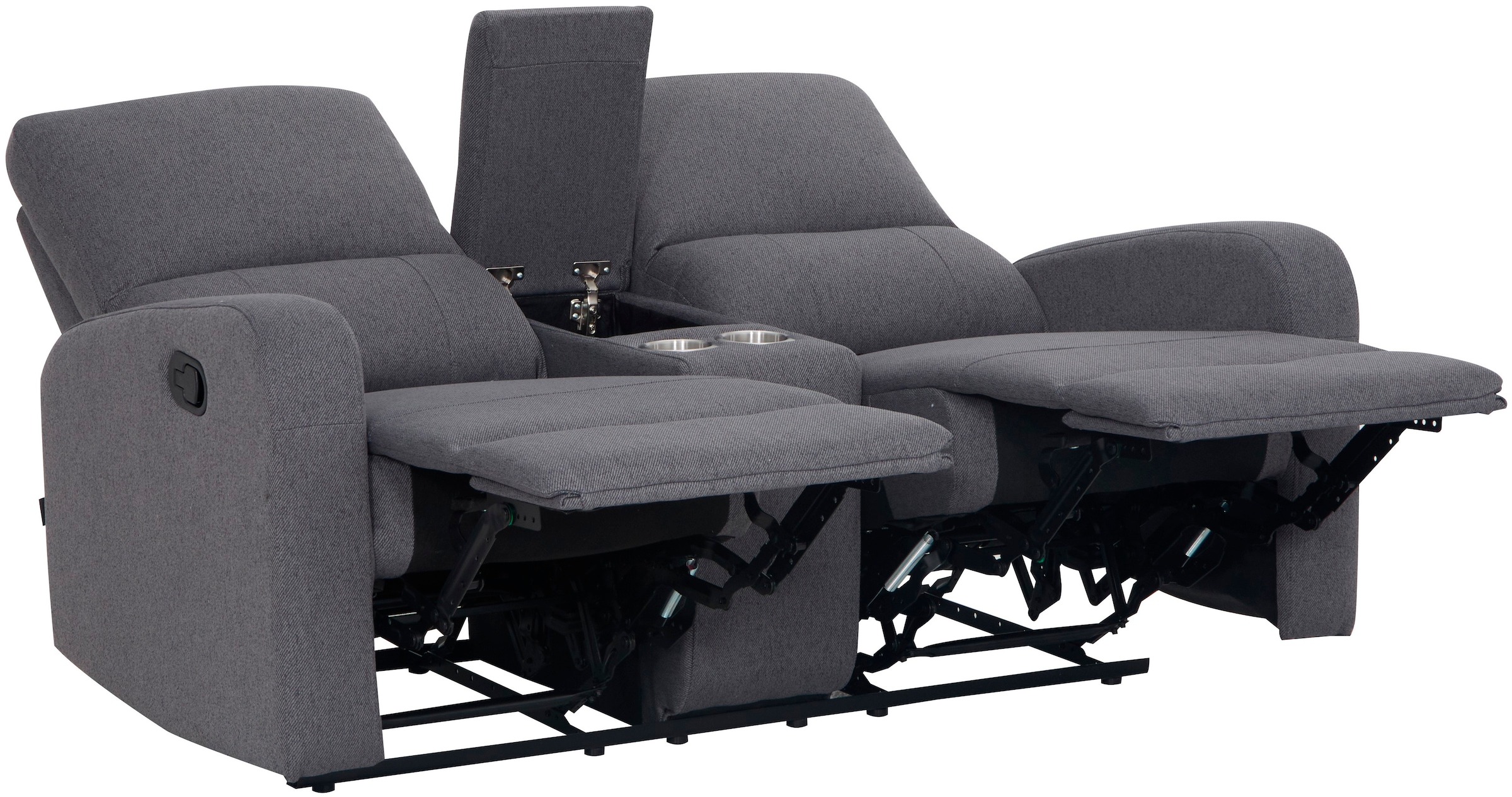 Home affaire 2-Sitzer »TOURNAY, 2er-Kinosofa, Liegesofa, TV-Sessel, Multimedia-Sofa«, mit manueller Relaxfunktion, Getränkehalter, Staufach