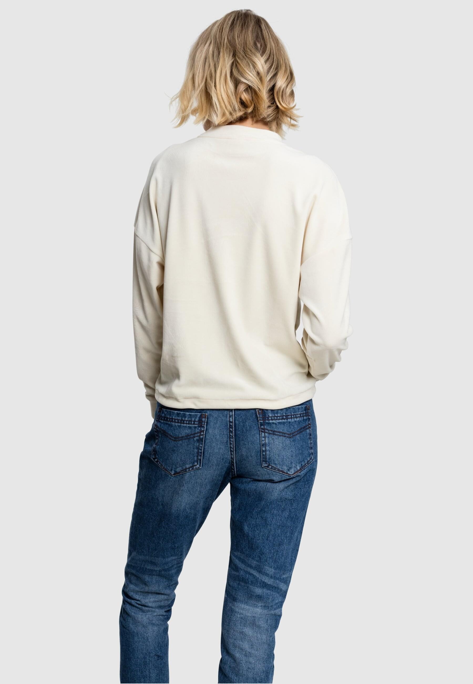 URBAN CLASSICS Sweatshirt »Urban Classics Damen Ladies Oversized Velvet Crew«, (1 tlg.)