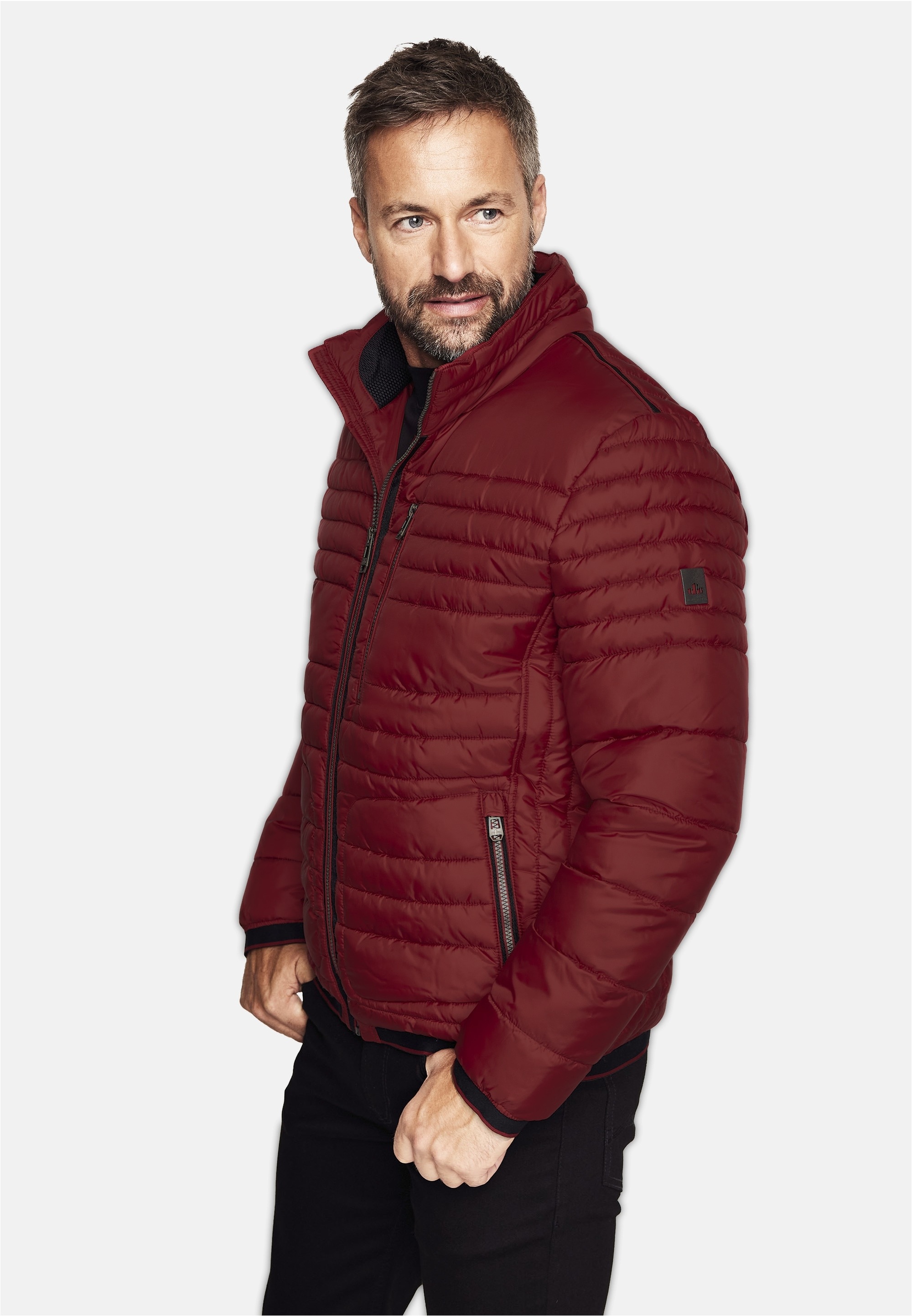 New Canadian Steppjacke, mit elastischem Bund am Saum und Armabschluss