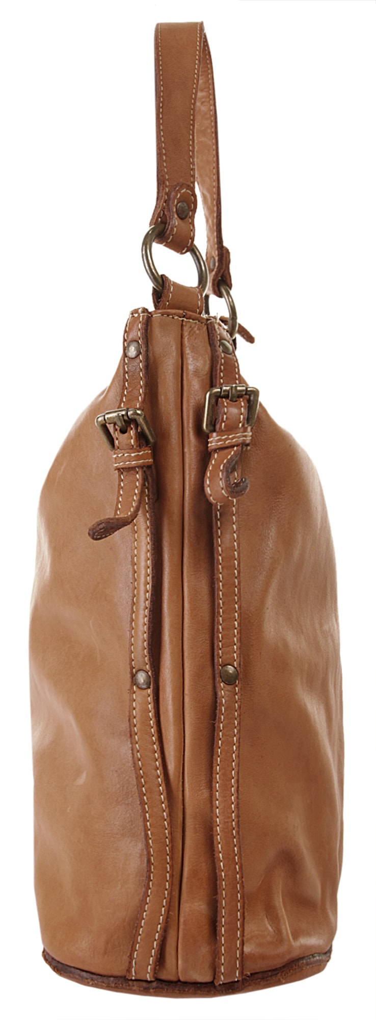 Cluty Umhängetasche, echt Leder, Made in Italy