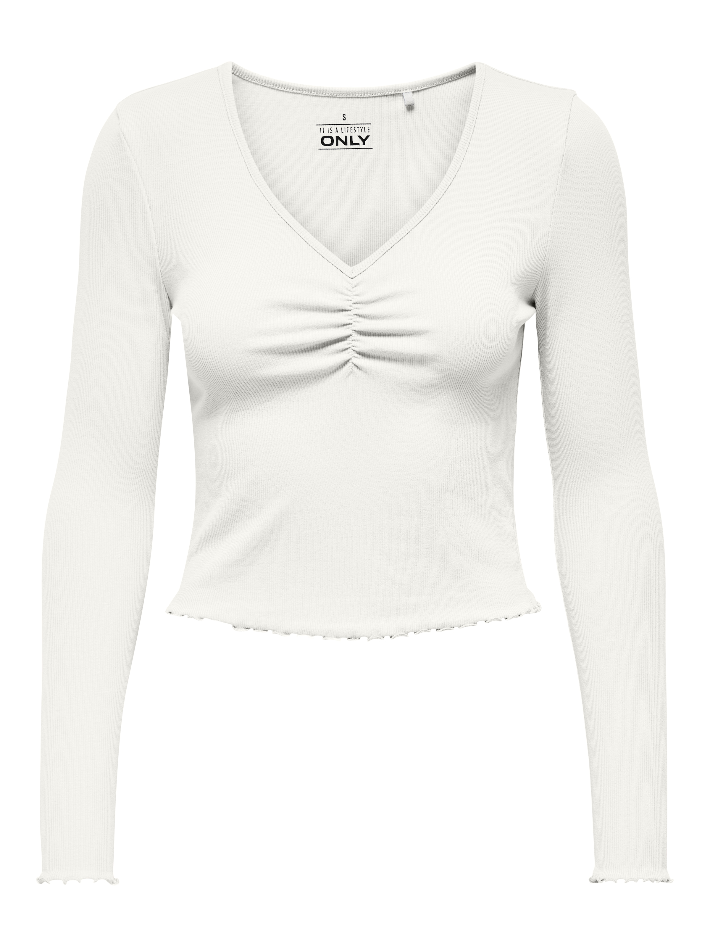 ONLY Langarmshirt "ONLBETTY L/S V-NECK TOP CC JRS" günstig online kaufen