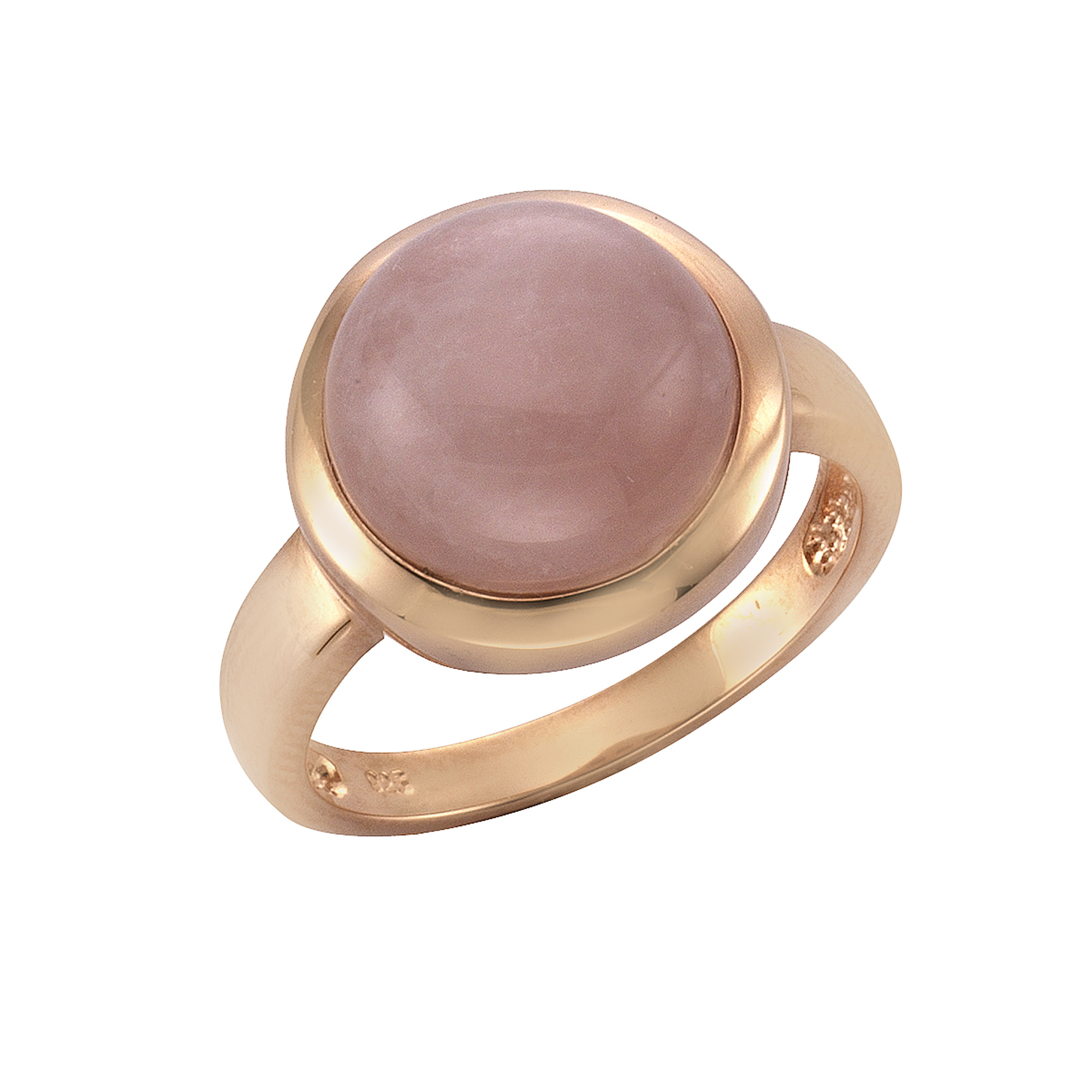 Fingerring »925/- Sterling Silber rotvergoldet Rosenquarz«