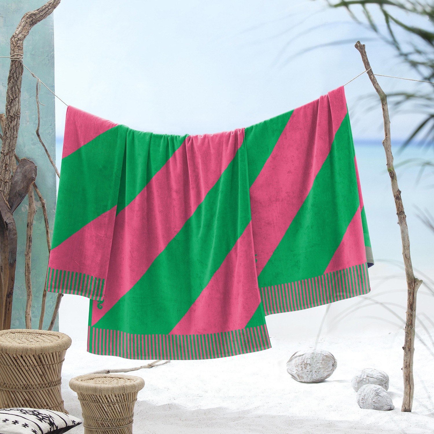 Seahorse Strandtuch "Colorblock Stripe" 100x180, für Strand und Pool, Trend günstig online kaufen