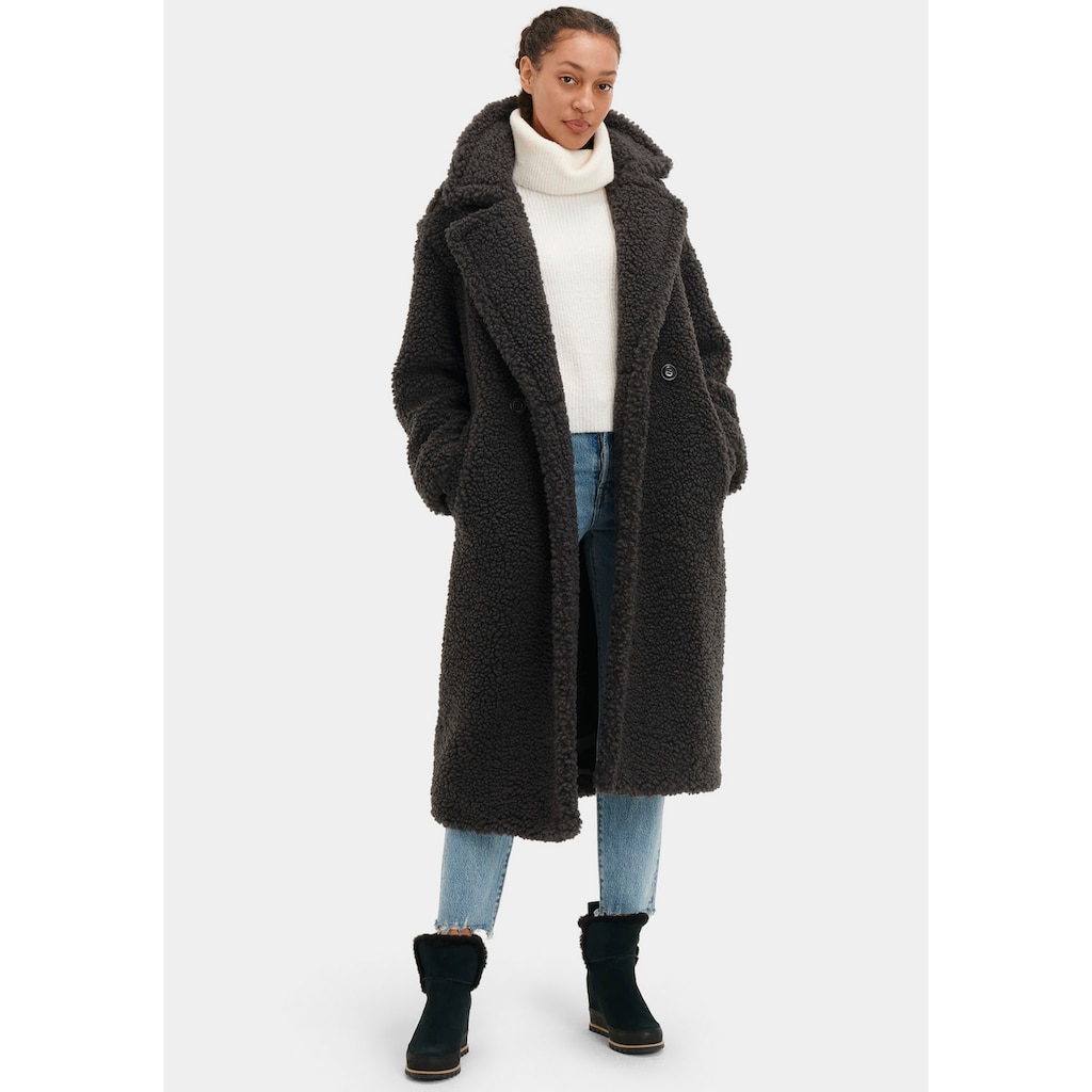 UGG Fellimitatmantel »W GERTRUDE LONG TEDDY COAT«