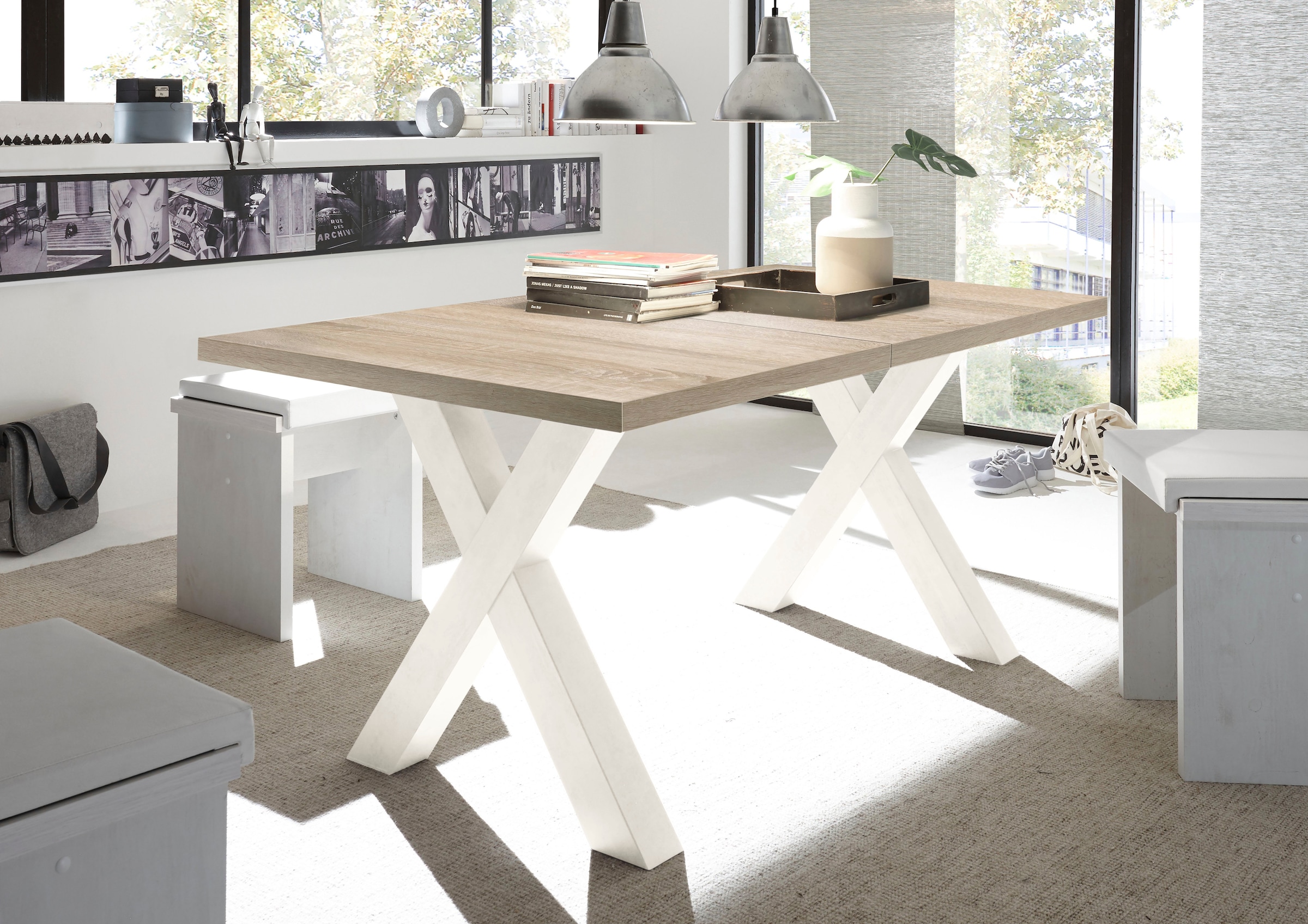Mäusbacher Esstisch »Mister TOPSELLER!«, mit Auszug (160-210 cm), Gestell in X-Form