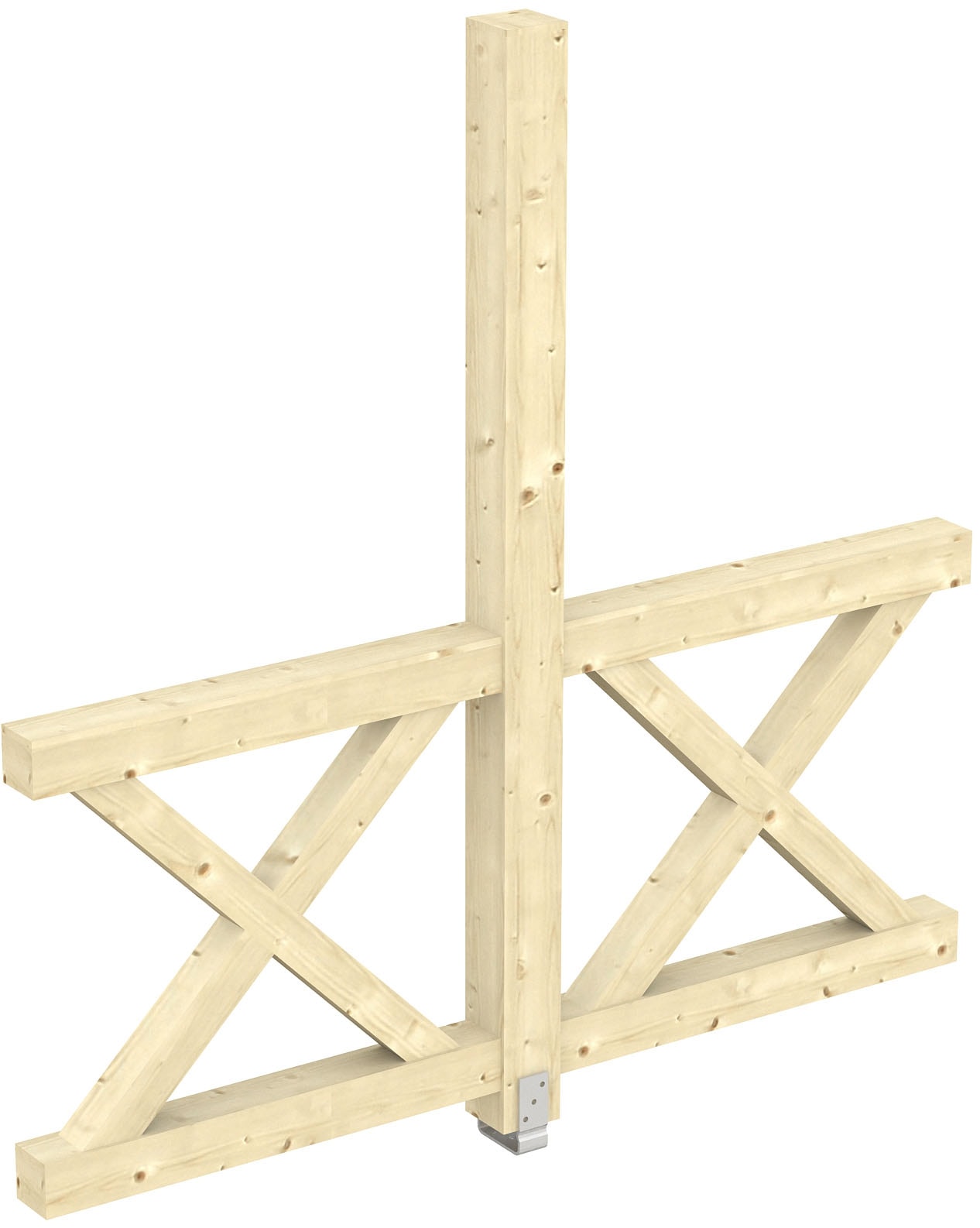 Skan Holz Seitenwand Andreaskreuz (FS) 205 x 210 cm Fichte Natur günstig online kaufen
