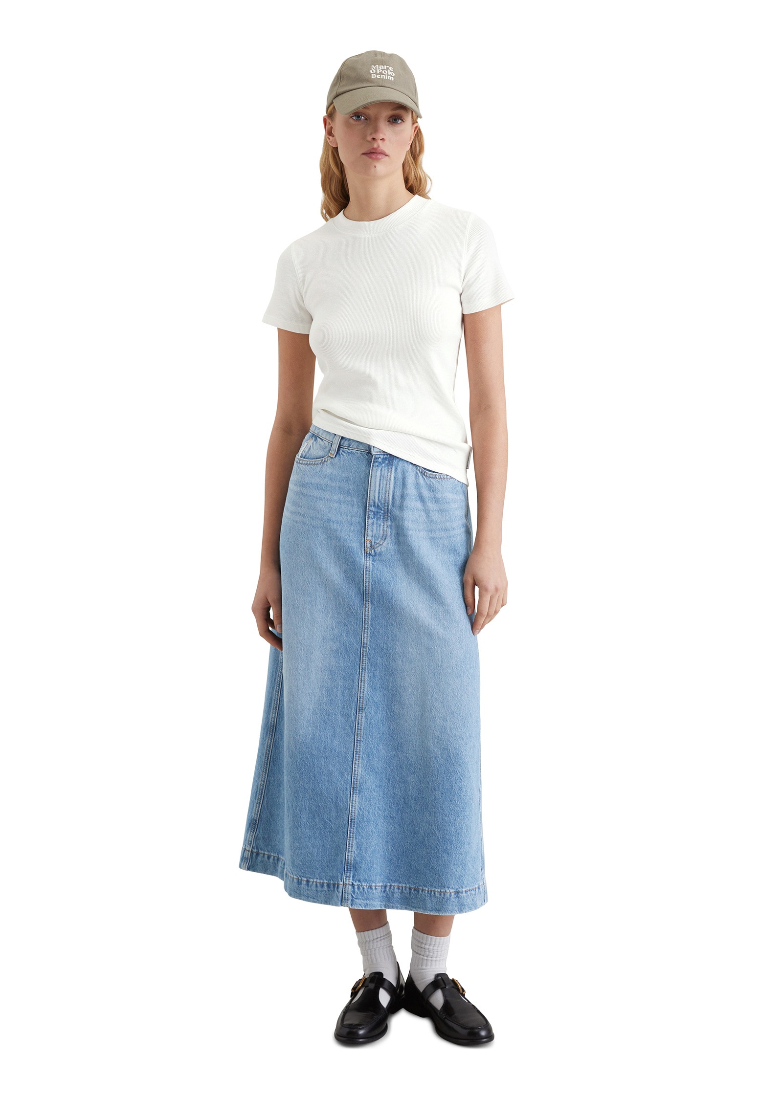 Marc O'Polo DENIM T-Shirt »aus Rippjersey«