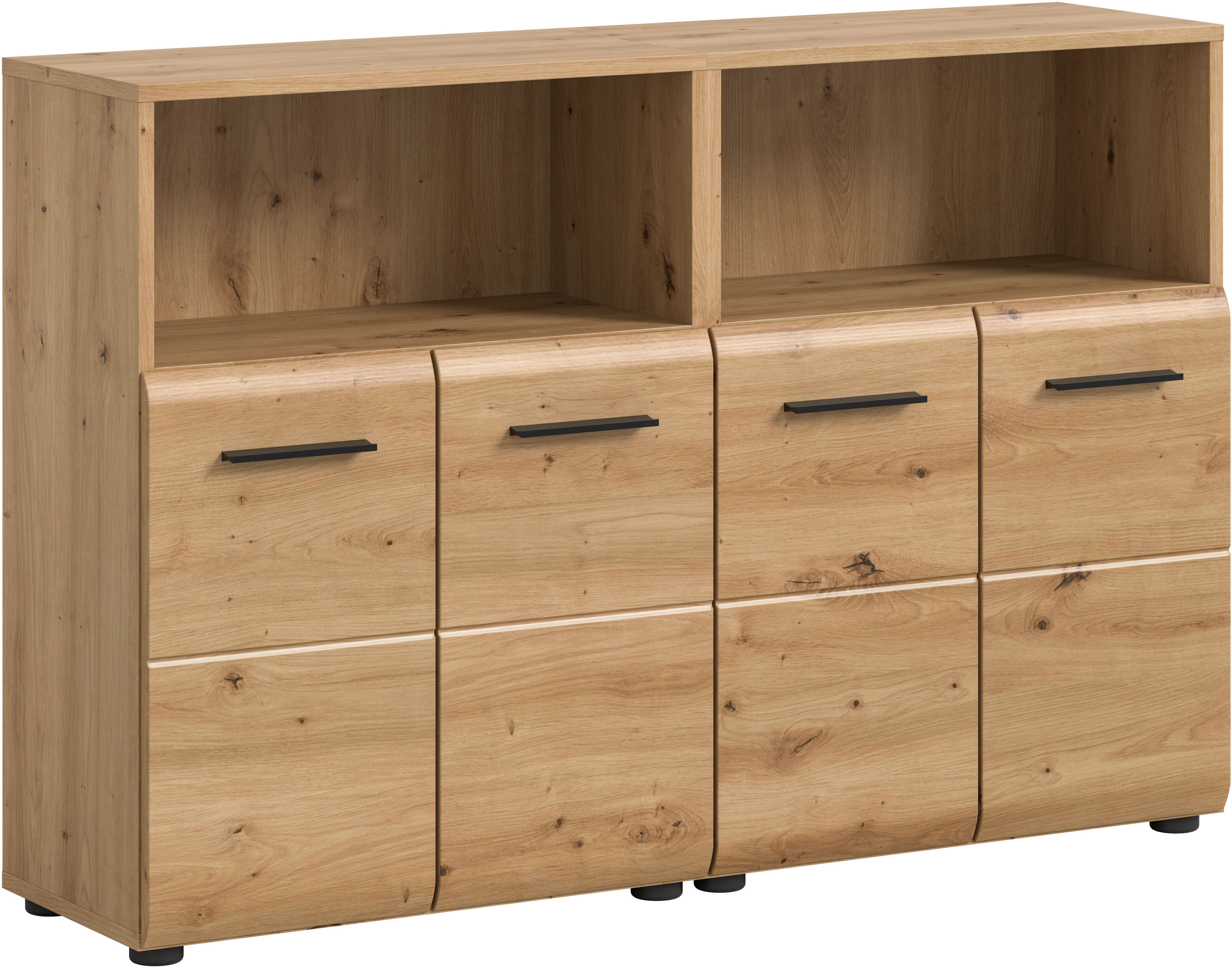 welltime Badmöbel-Set "FLORENZ, 2-teilige Badkombination, hochwertige MDF-Front" Set, 2-teiliges Set bestehend aus: 2 Midischrank breit, 2 Stk. tlg.