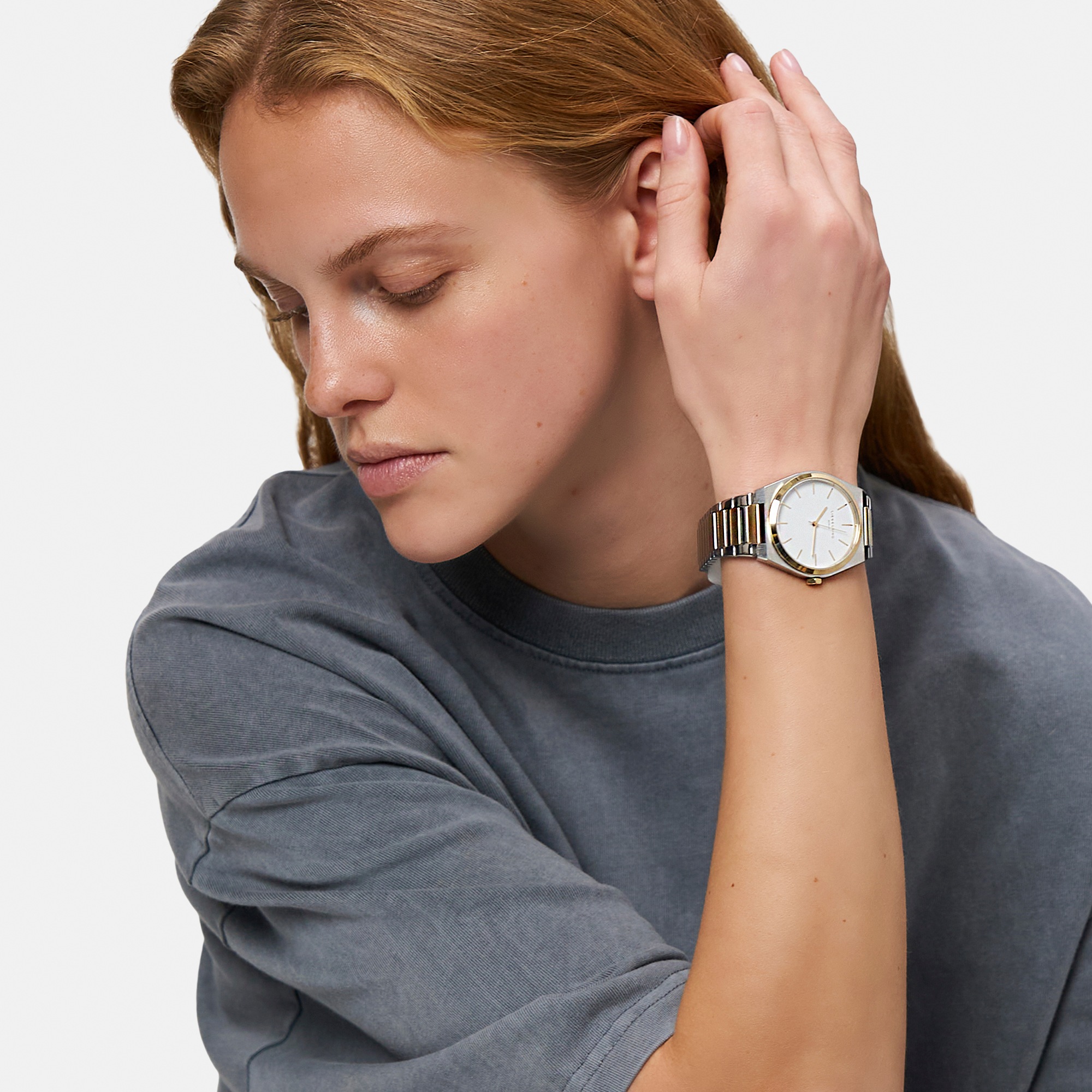 Liebeskind Berlin Quarzuhr »Minimalist 48 mm«, Armbanduhr, Damenuhr, Edelstahlarmband, analog