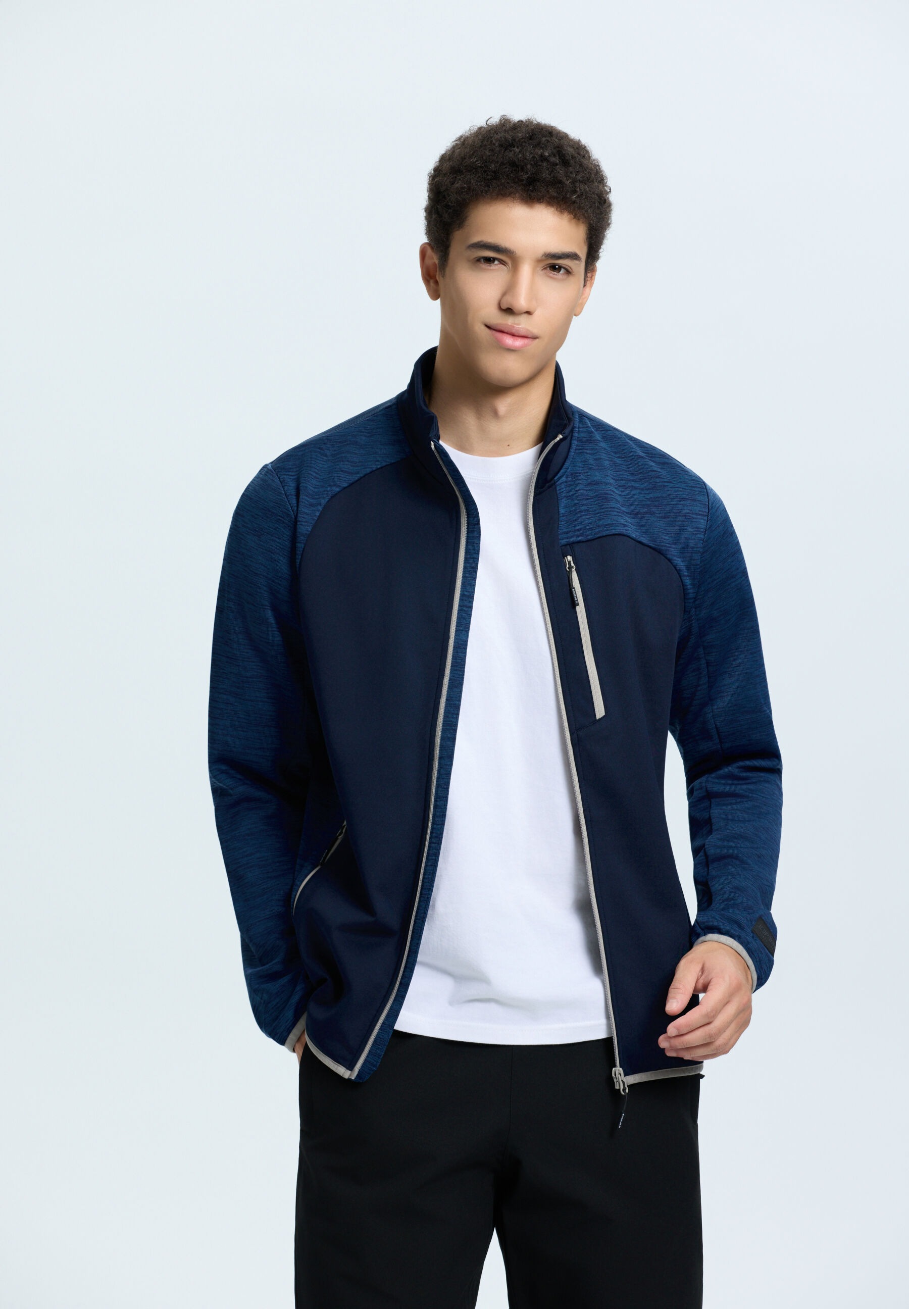 ICEPEAK Herren Outdoorjacke "Icepeak Midlayer Boligee", blau, Gr. L, 100% Polyester, Jacken