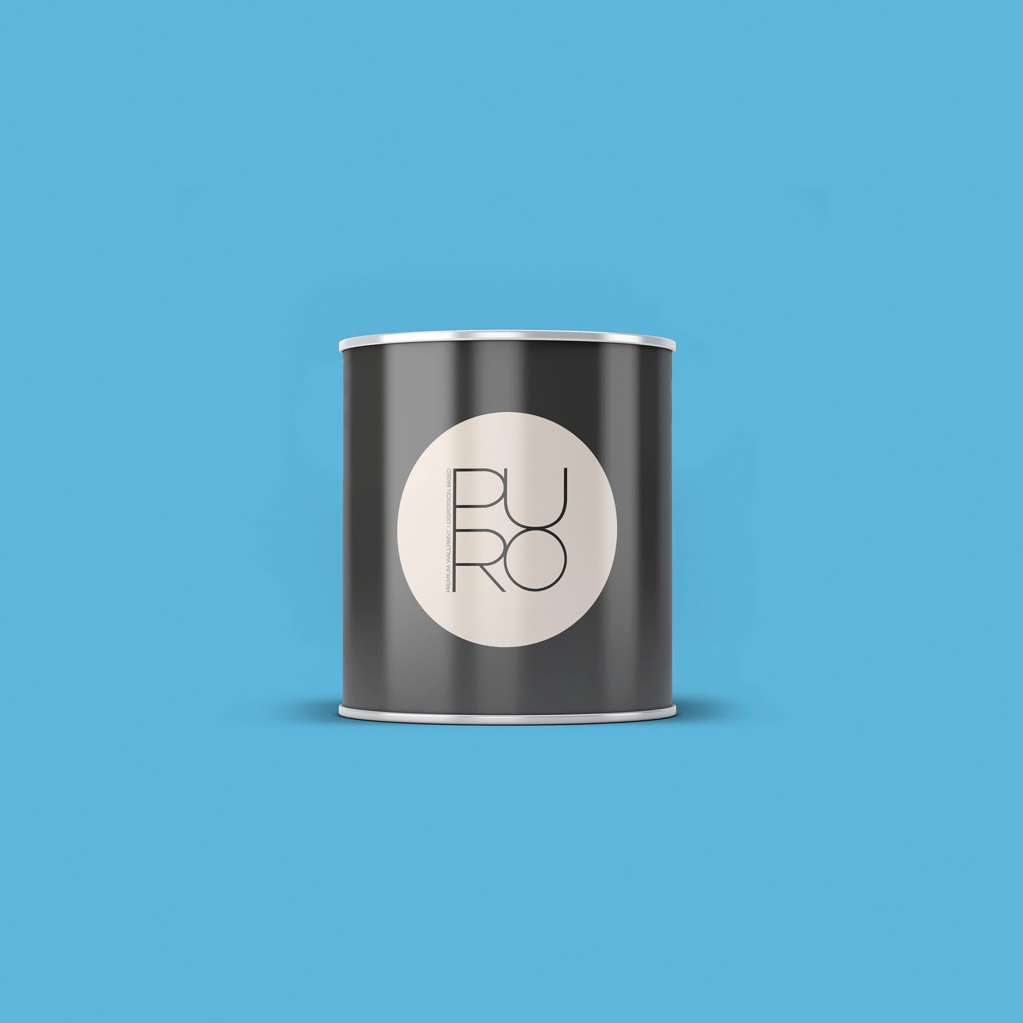 A.S. CRÉATION Wandfarbe "Premium Innenwandfarbe PURO Tuchmatt ocean blue", 1 l 1mlc3002 ocean blau, Farben, ideal für Wohnzimmer, Schlafzimmer, Flur