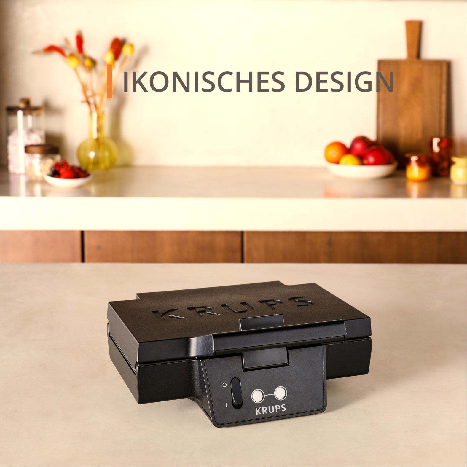 Krups Sandwichmaker »Iconic Muschelform mit elegantem Design, Keramik-Antihaftbeschichtung«, 850 W, extra-tiefe Platten, Maße: 23,4 x 26,5 x 10,8 cm, FDK462