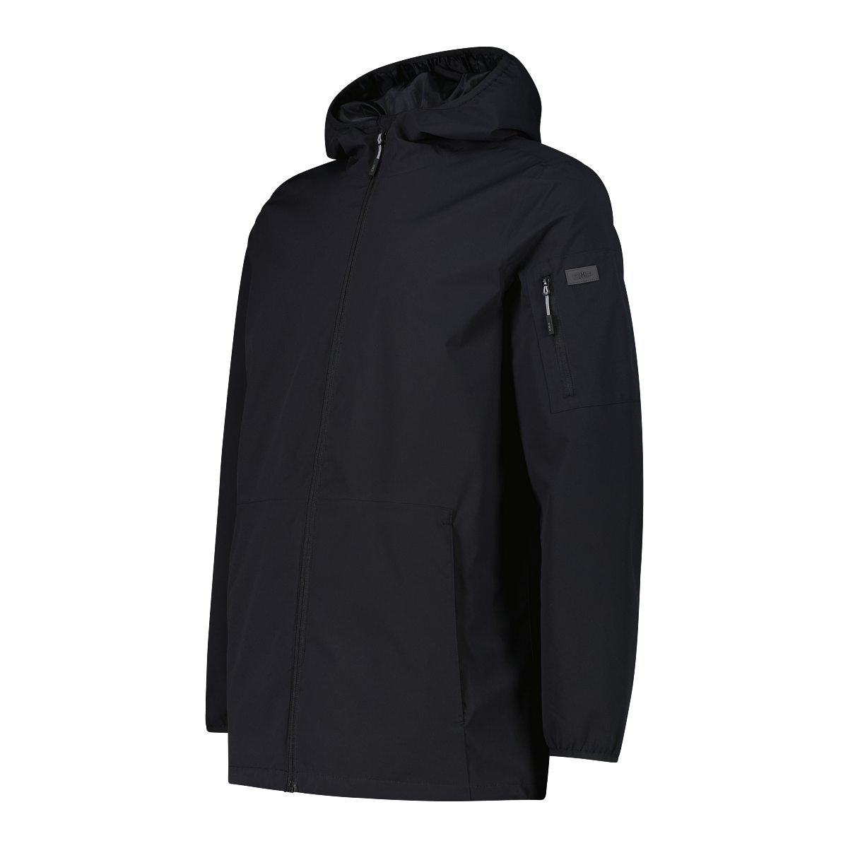 CMP Funktionsjacke mit Kapuze mit Kapuze, po-bedeckende Länge, pflegeleicht, schnell trocknend