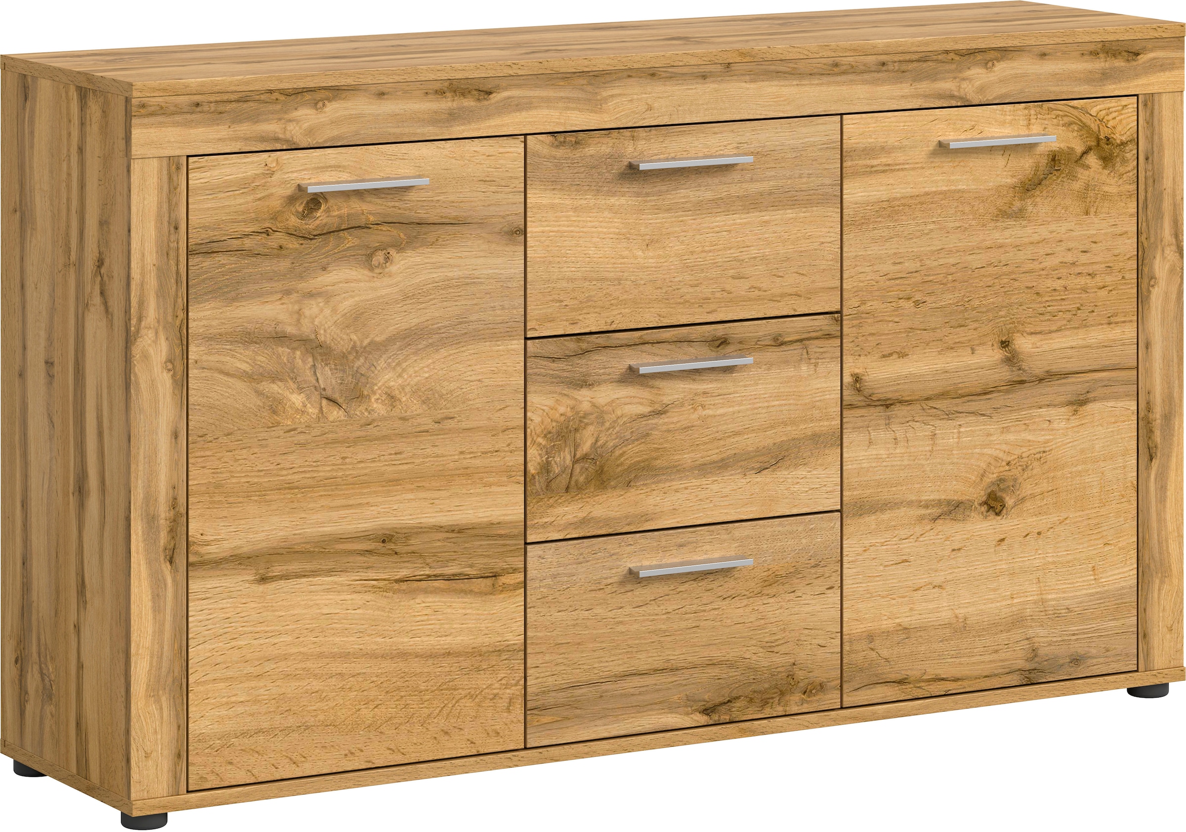 Sideboard »Aosta, Breite 125 cm, in verschiedenen Farbausführungen«, mit 2 Türen und 3...