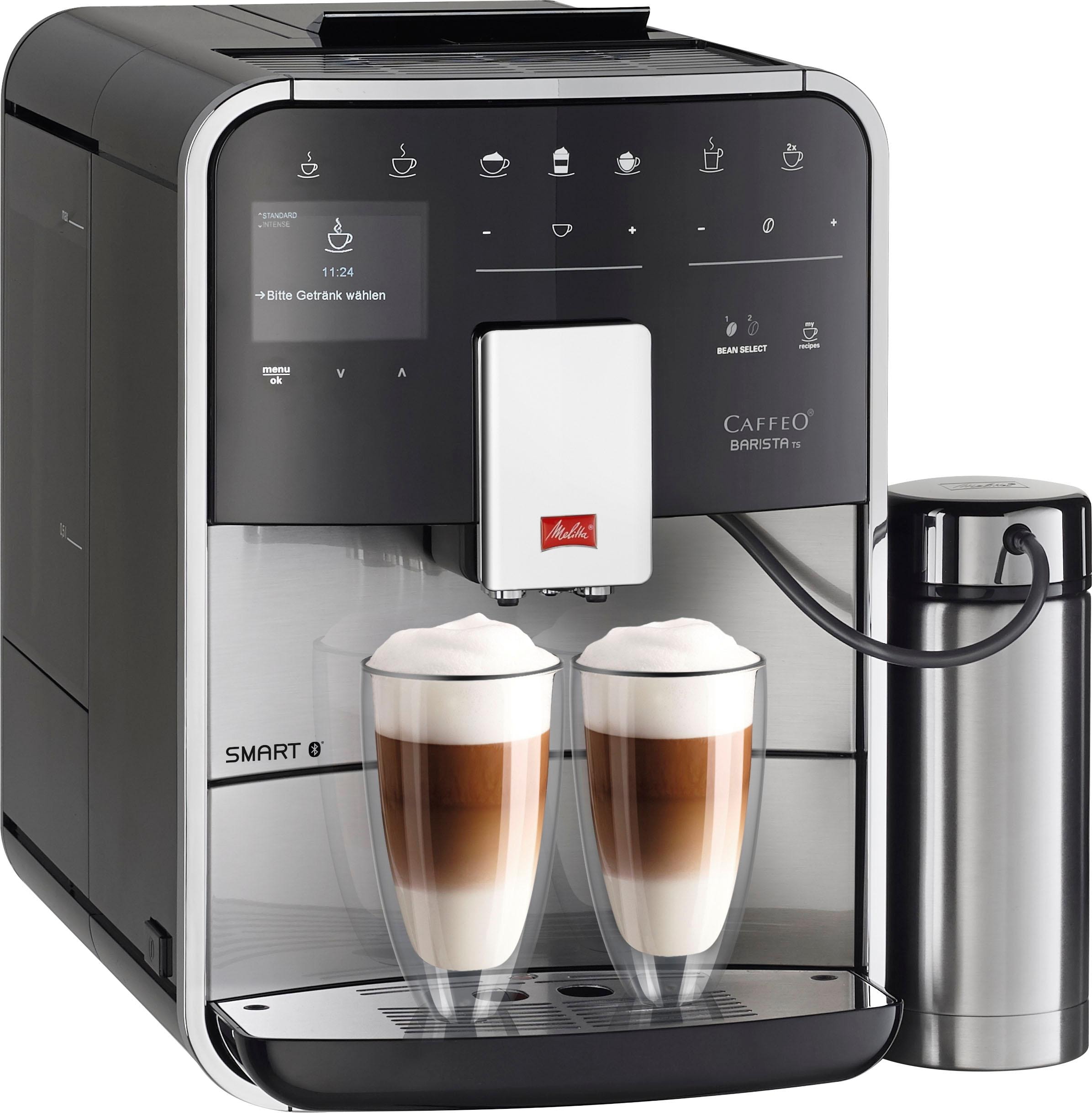 Melitta Kaffeevollautomat »Barista TS Smart® F 86/0-100, Edelstahl«, Hochwertige Front aus Edelstahl, 21 Kaffeerezepte & 8 Benutzerprofile