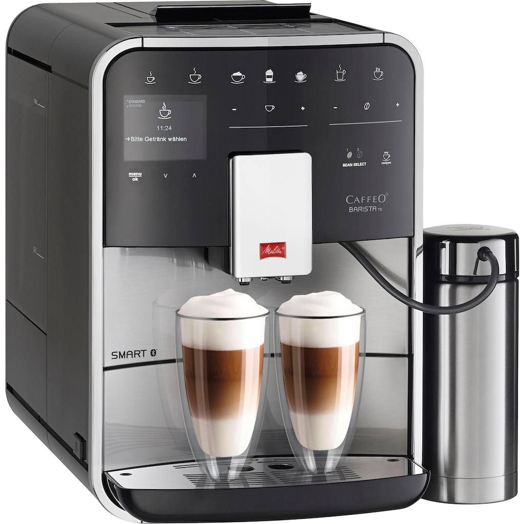 Melitta Kaffeevollautomat »Barista TS Smart® F 86/0-100, Edelstahl«, Hochwertige Front aus Edelstahl, 21 Kaffeerezepte & 8 Benutzerprofile