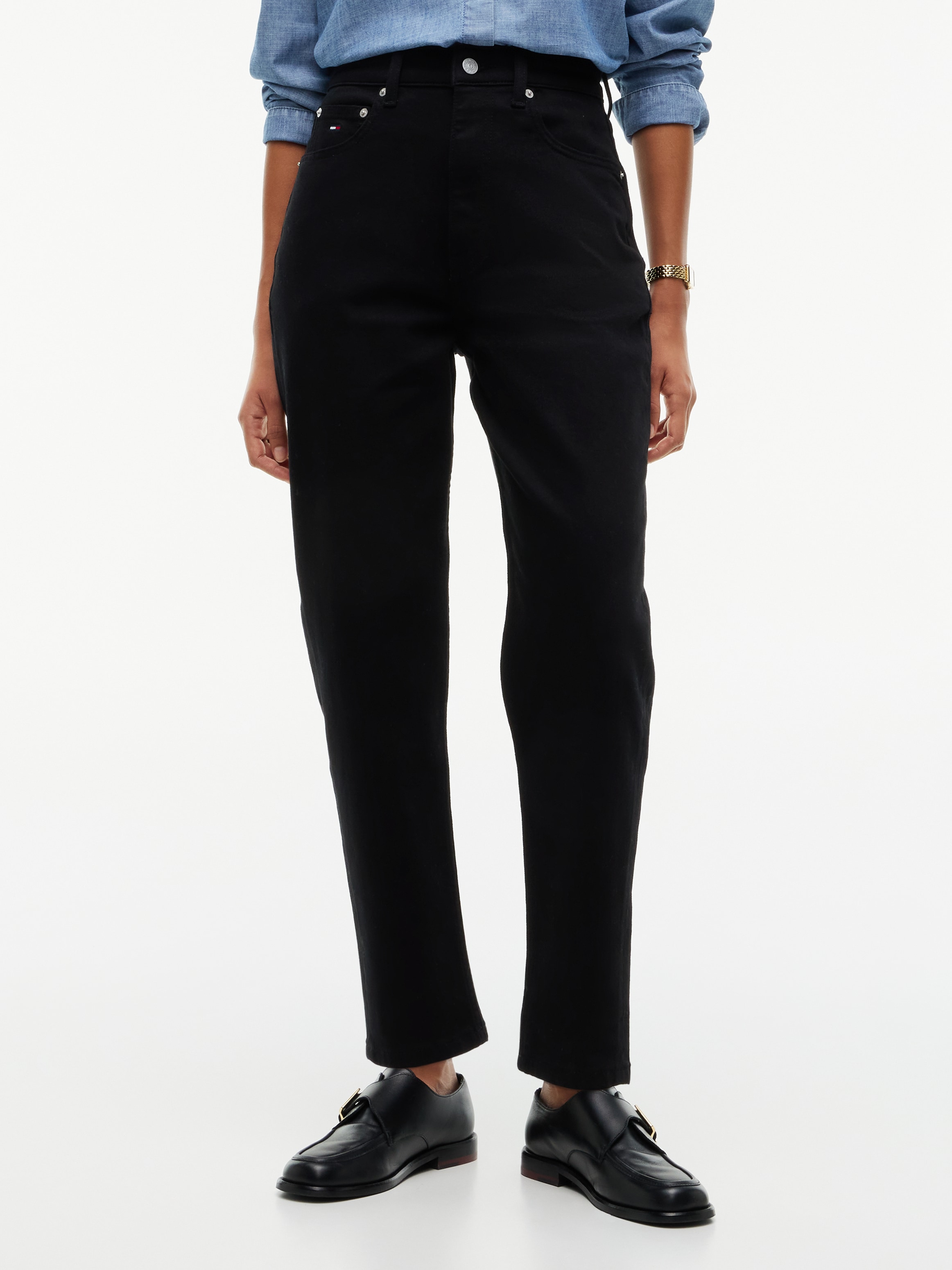 Tommy Jeans Mom-Jeans "90S MOM HIGH TAPERED DI4187" Baumwollmischung
