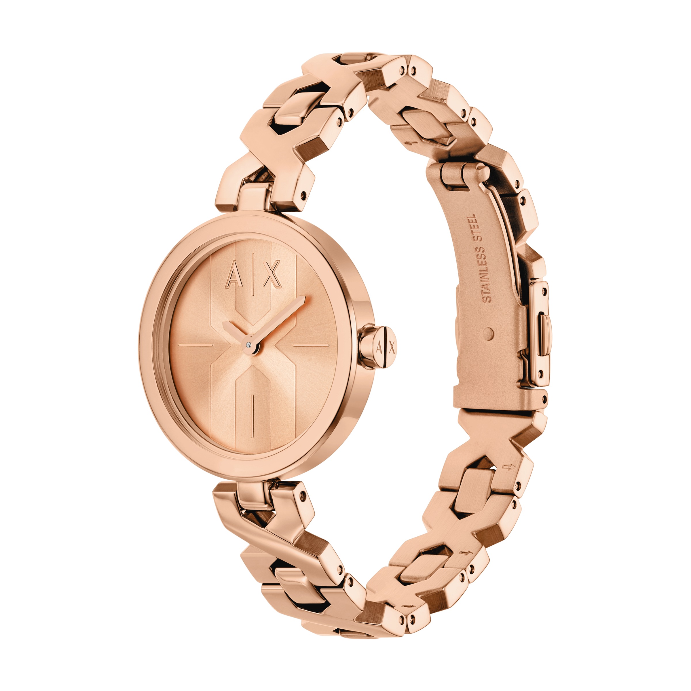 ARMANI EXCHANGE Quarzuhr, Armbanduhr, Damenuhr, Edelstahlarmband, analog