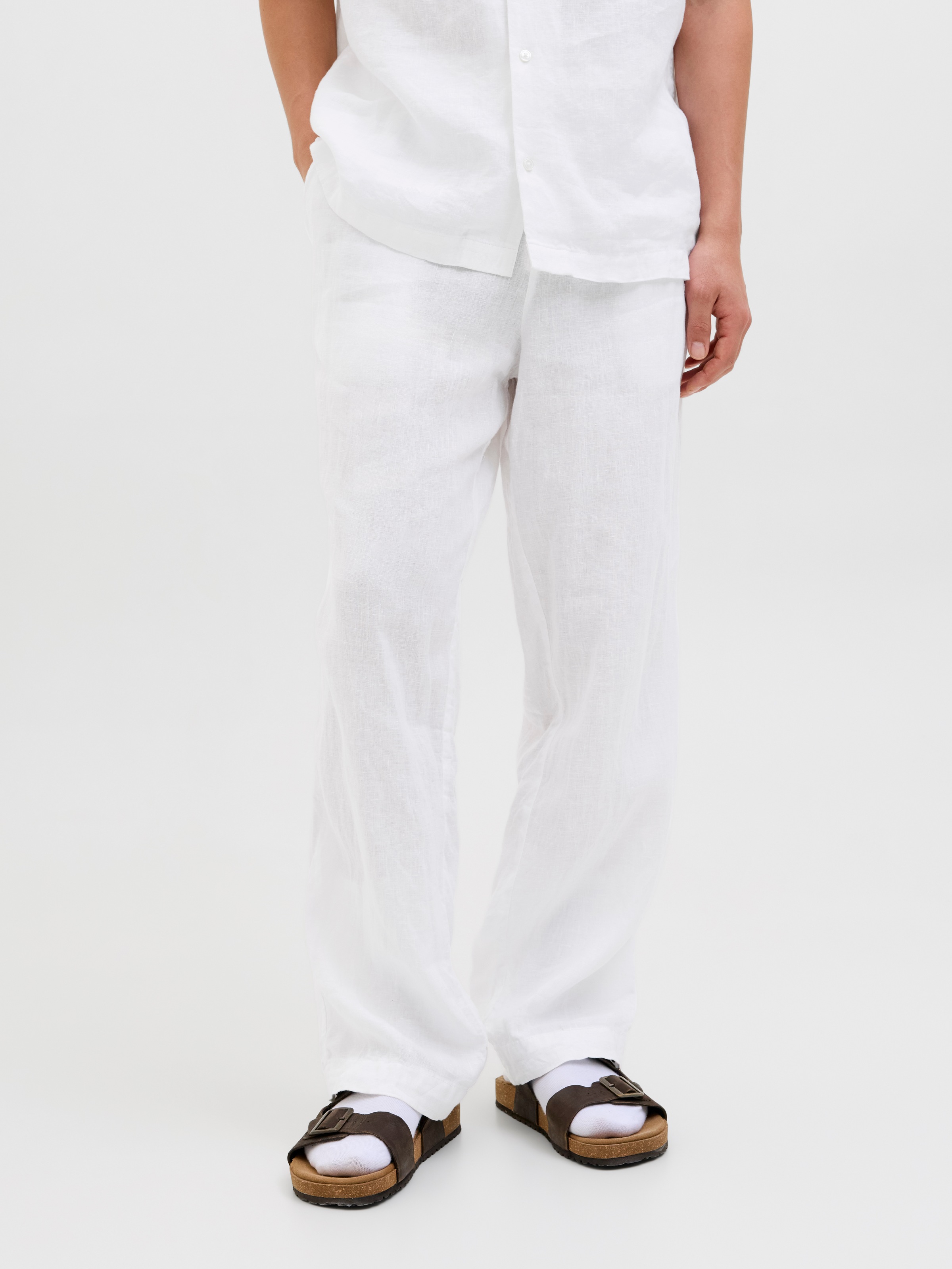 Jack & Jones Chinohose "JPSTKARL LAWRENCE LINEN CHINO SN" Leinen, locker ge günstig online kaufen