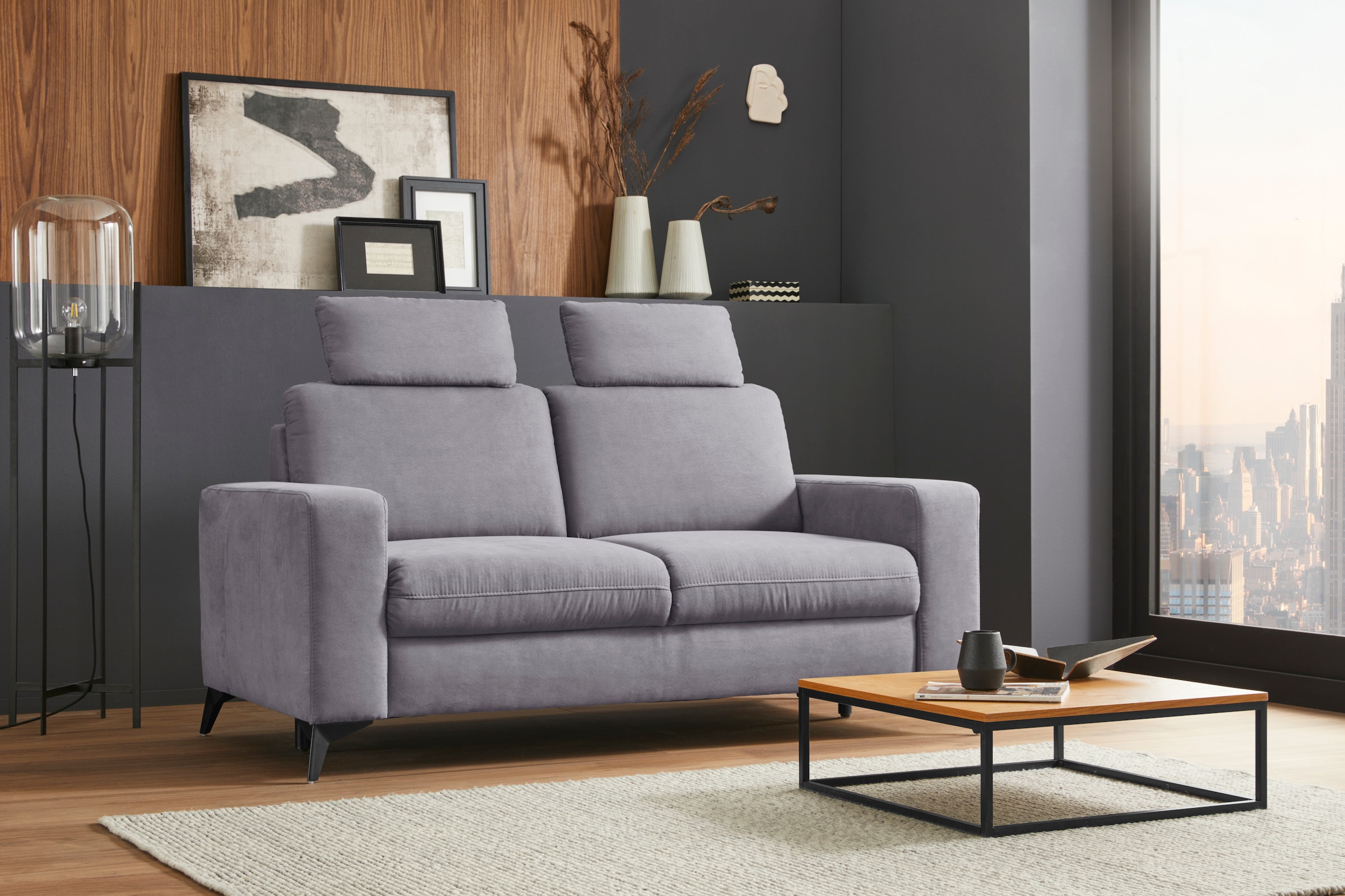 Home affaire 2-Sitzer "Lolland" mit Federkern, auch mit abwischbarem Bezug günstig online kaufen