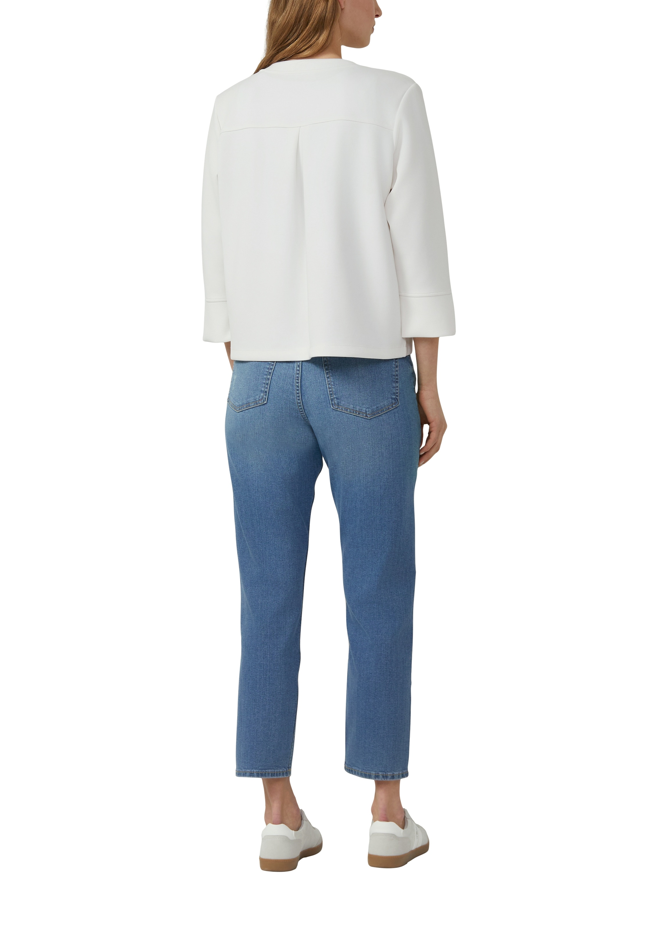 s.Oliver Sweatjacke Kurze Sweatjacke ohne Verschluss