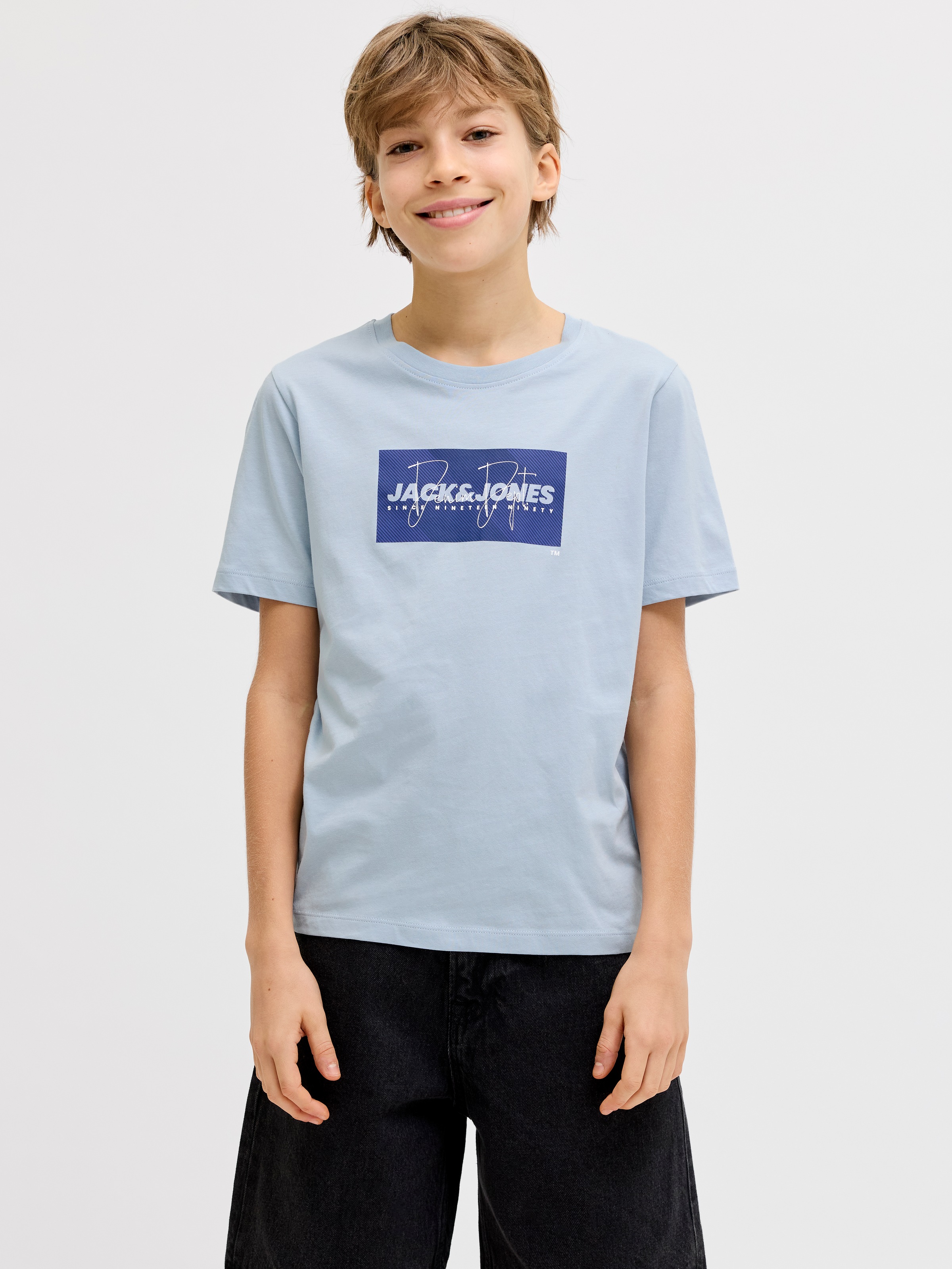 Jack & Jones Junior T-Shirt "Jjcole Print Tee Ss Crew Neck Jnr" Mit Logoprint