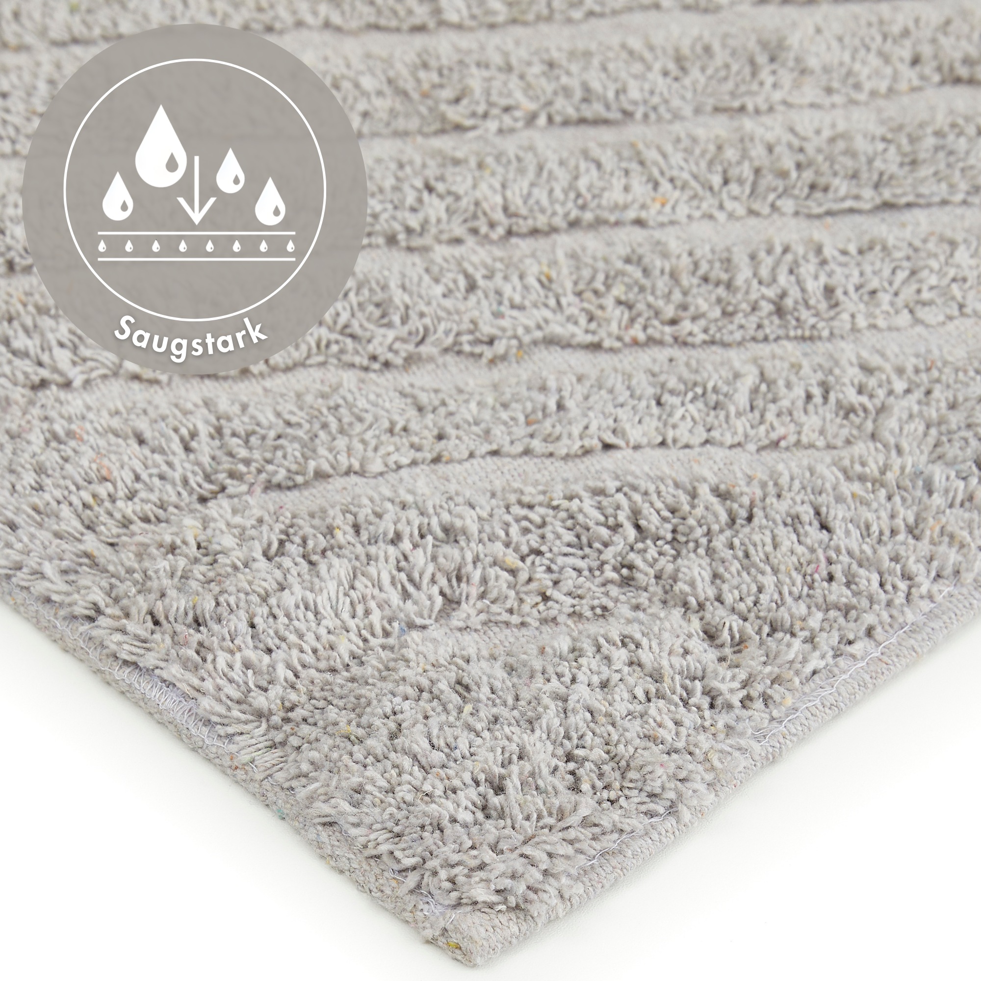 Andiamo Badematte »Havanna, 50x80 cm«, fußbodenheizungsgeeignet-schnell trocknend, Badteppich, Uni Farben, Hoch-Tief Effekt, verschiedene Designs
