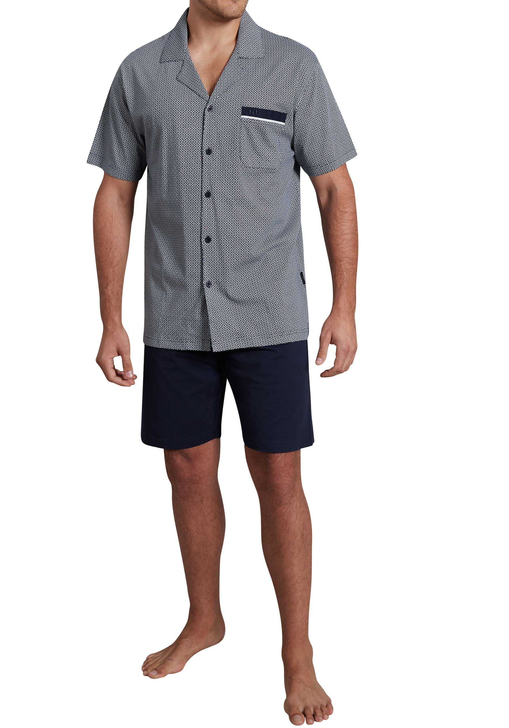 GÖTZBURG Shorty "Brooklyn" 2 Stk. tlg., Kurzarm, V-Ausschnitt, mit Kragen, günstig online kaufen