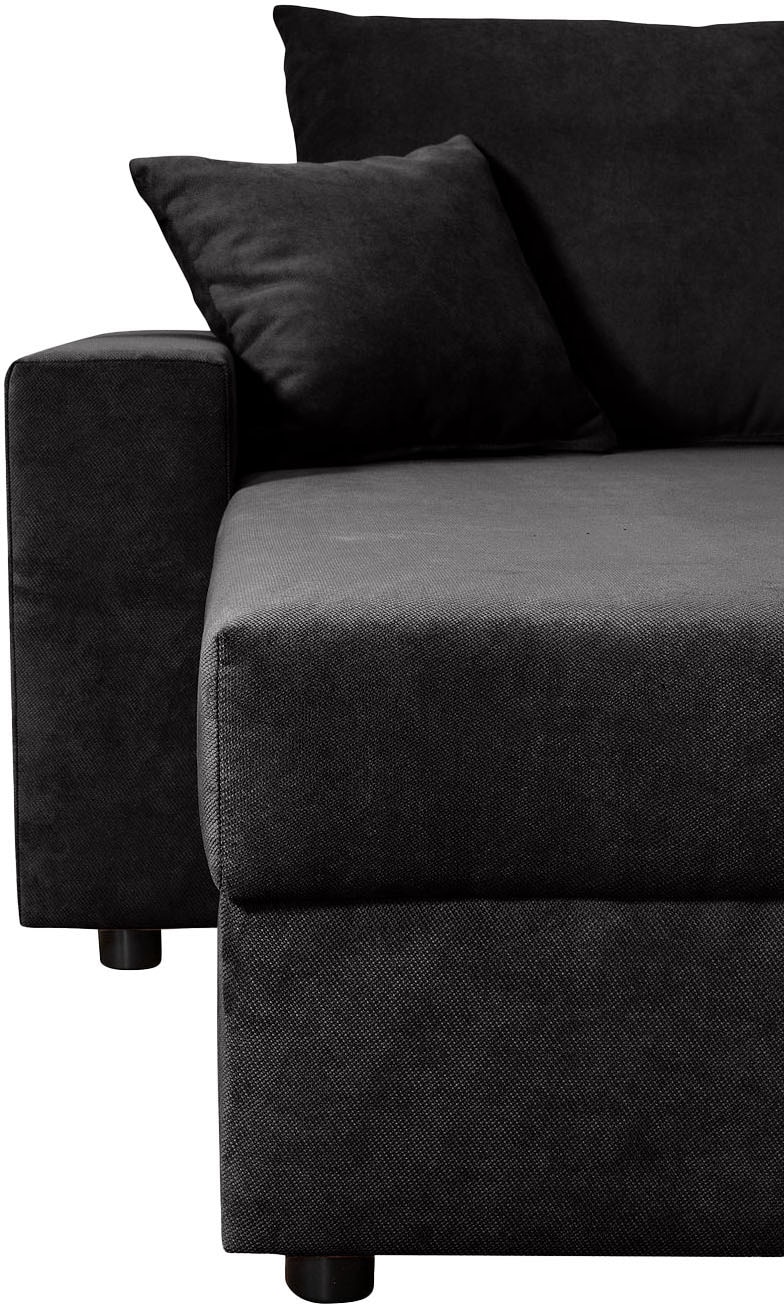 COLLECTION AB Wohnlandschaft »Pico U-Form, Breite 252, mit Armlehne Schlaffunktion, Bettkasten«, Wohnlandschaft,2 X Ottomane,Polyätherschaum Polsterung