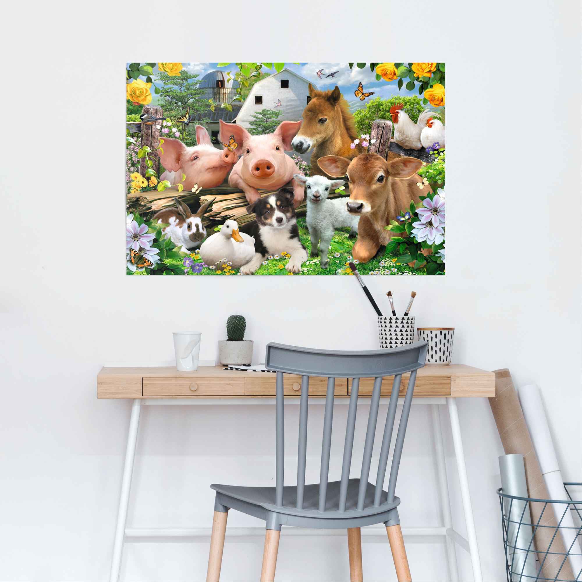 Reinders! Poster »Bauernhoftiere Niedlig - Fröhlich«, (1 St.)