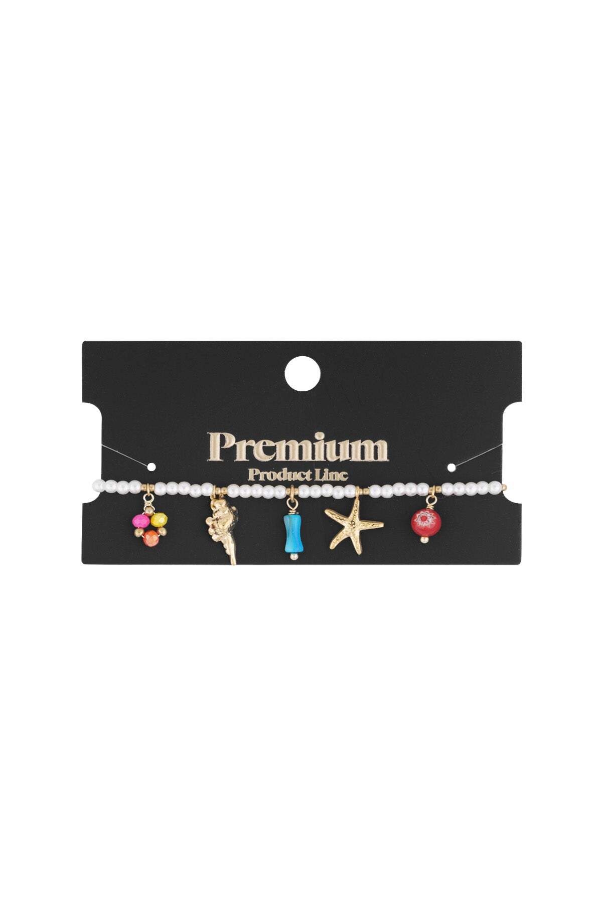 Adelia´s Charm-Armband »Armband Charmarmband mit maritimen Motiven 16 cm« Um 3 cm größenverstellbarer Modeschmuck