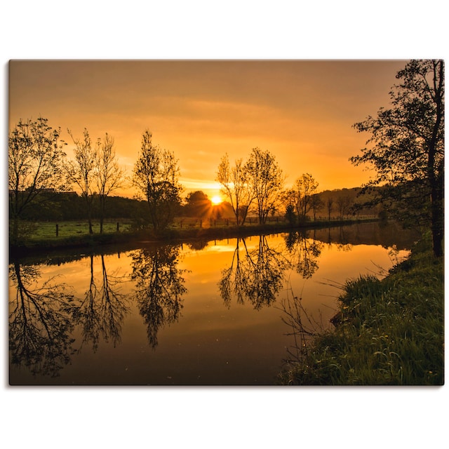 Artland Wandbild »goldener Morgen«, Sonnenaufgang & -untergang, (1 St.),  als Leinwandbild, Wandaufkleber oder Poster in versch. Größen bestellen |  BAUR