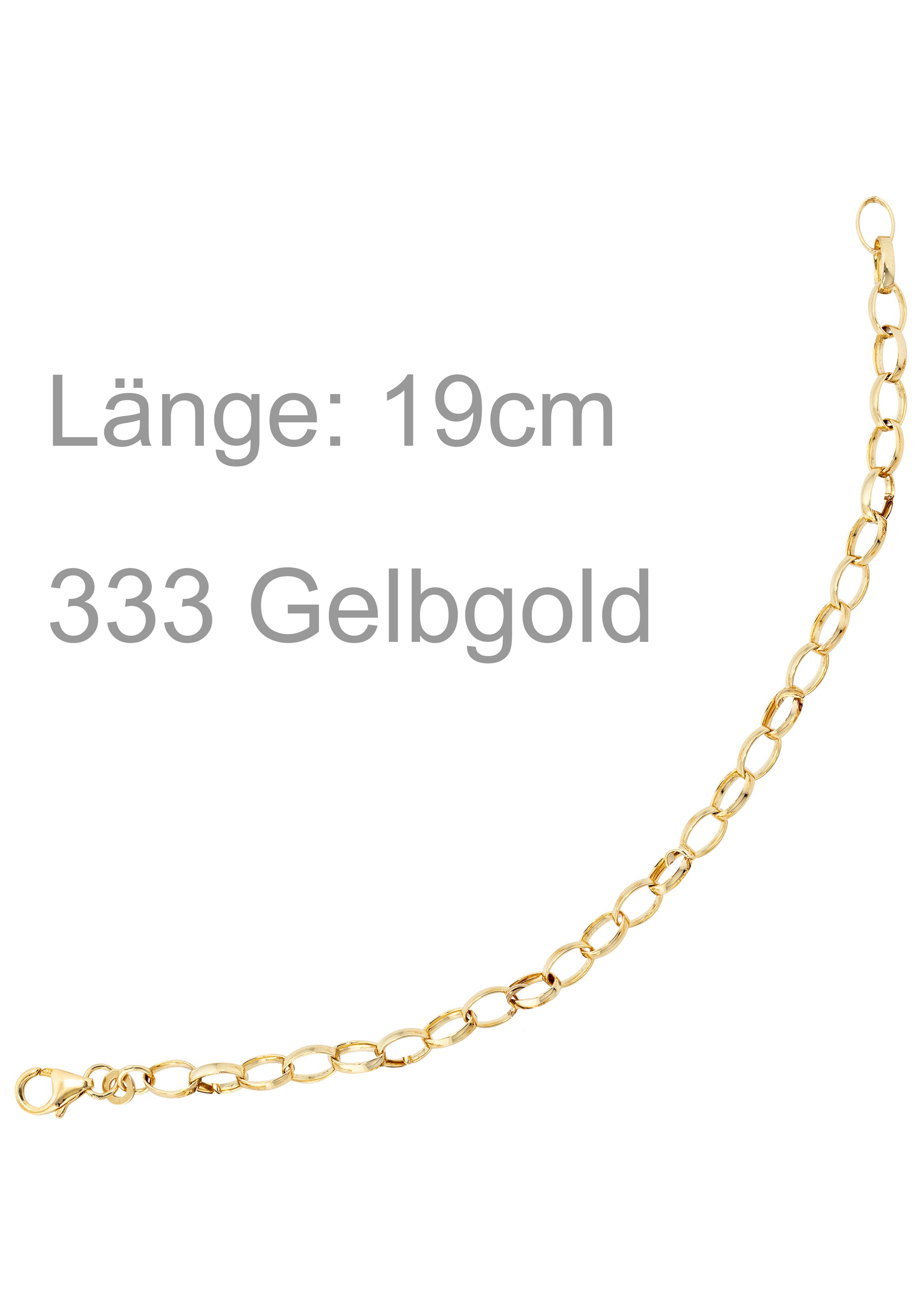 JOBO Goldarmband »Bettelarmband für Charms«, 333 Gold 19 cm