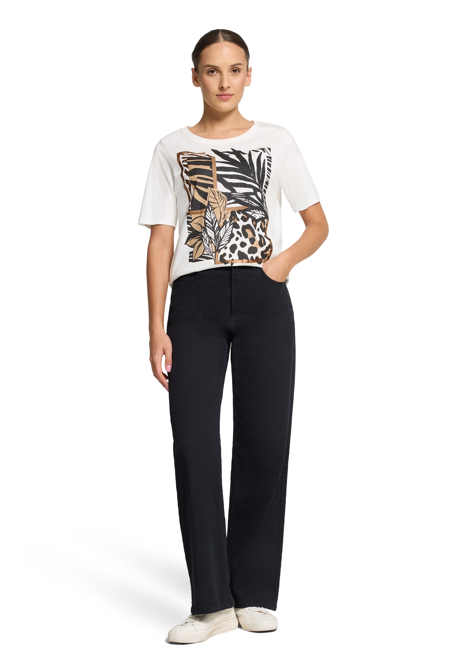 Betty Barclay Kurzarmshirt »Betty Barclay Damen Basic Shirt mit Placement«, (1 tlg.), Druck