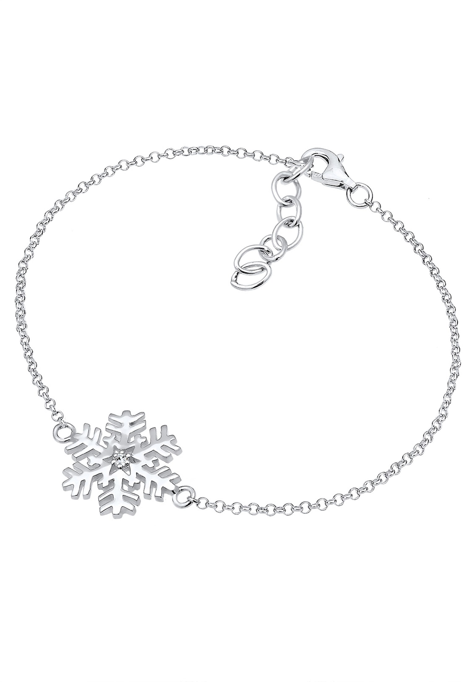 Elli Armband »Schneeflocke Xmas Kristalle 925 Silber«