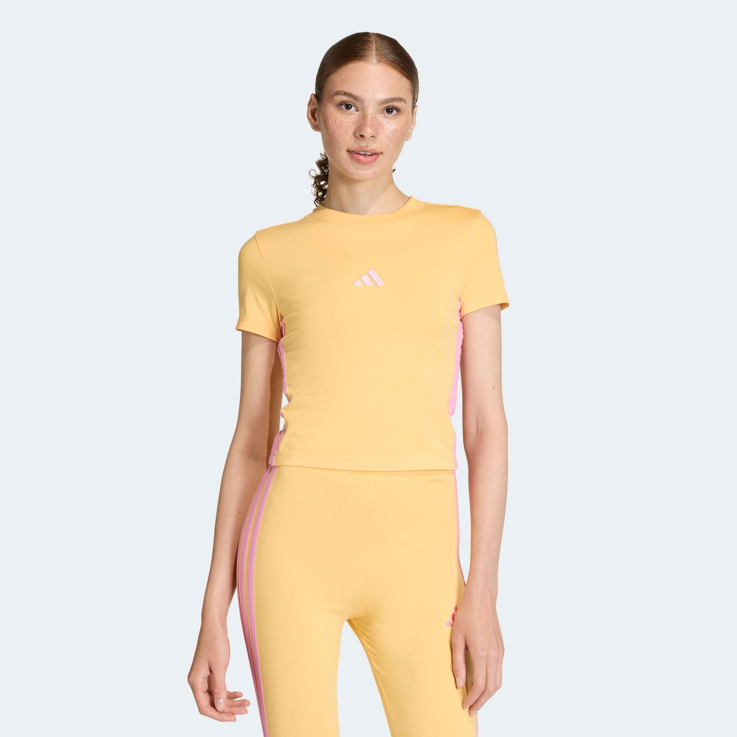 adidas Sportswear T-Shirt "ESSENTIALS 3-STREIFEN SLIM BABY" schmale Passfor günstig online kaufen