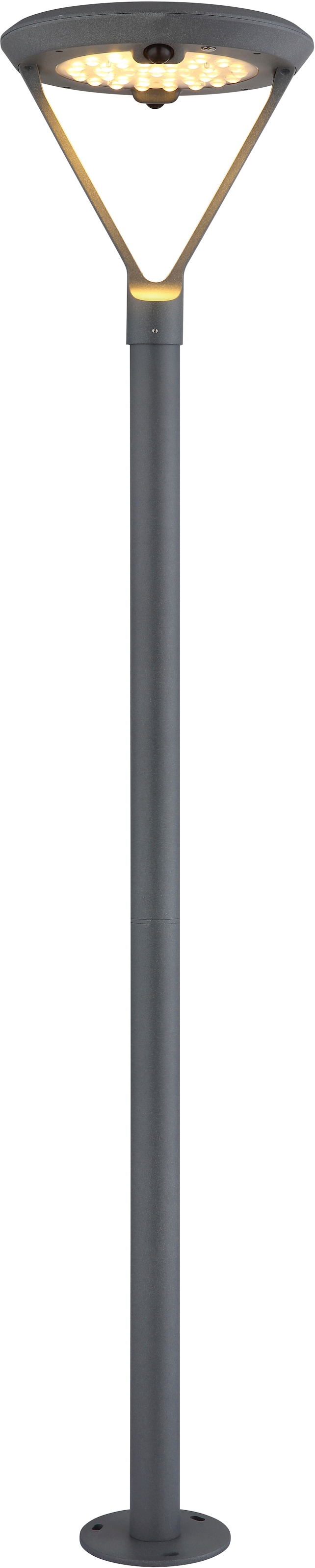 GLOBO LIGHTING LED Solarleuchte "SOLARLEUCHTE ALUMINIUM DRUCKGUSS GRAU, 1XL günstig online kaufen