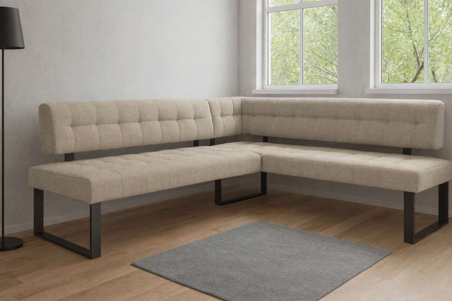 Home affaire Eckbank »Mia Küchenbank, Polsterbank, Esszimmerbank, 207x167 cm« Moderne Bank und  Farben, Sitzplatzanzahl: 5, Frei in Raum stellbar