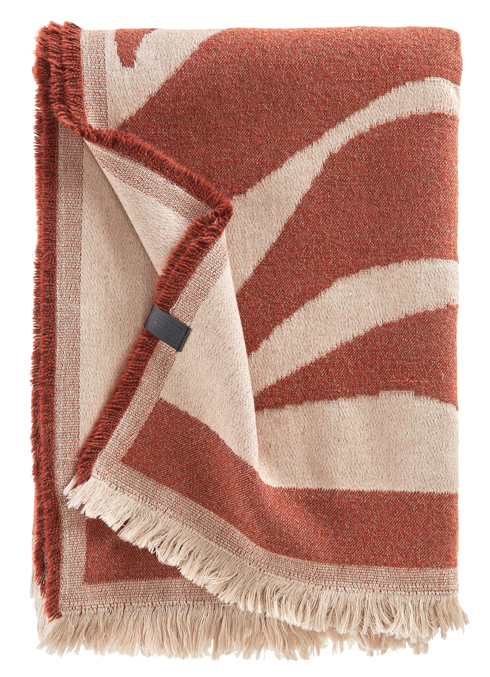 SCHÖNER WOHNEN-Kollektion Wohndecke "View" mit zweifarbigem Blättermotiv günstig online kaufen