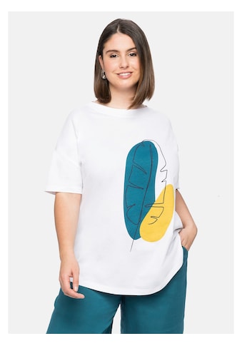 Sheego Rundhalsshirt »Shirt«, mit Frontdruck, in A-Linie kaufen