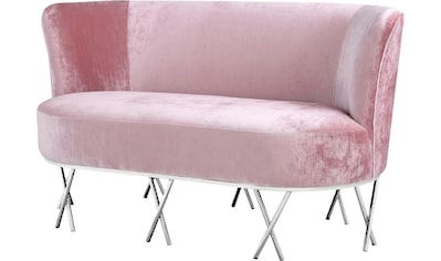 Leonique Sofa »Scarlett«, mit chromfarbenen Metallfüßen, extravagantes Design kaufen