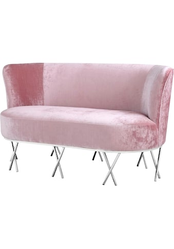 Leonique Sofa »Scarlett«, mit chromfarbenen Metallfüßen, extravagantes Design kaufen