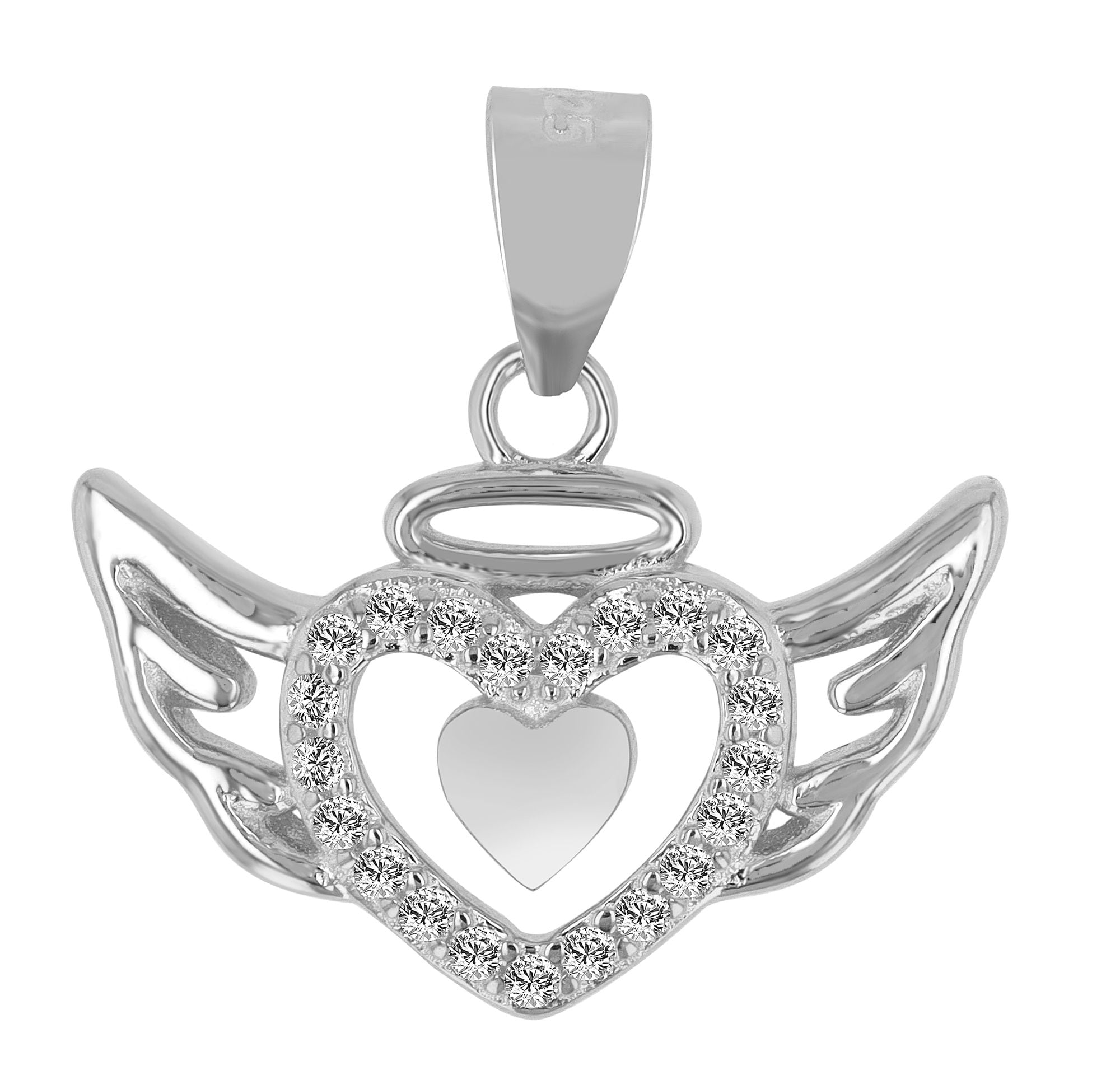 Adelia´s Kettenanhänger »Damen Anhänger – Flügel Anhänger aus 925 Silber mit Zirkonia« ()  Ideal als Geschenk zum einfach so