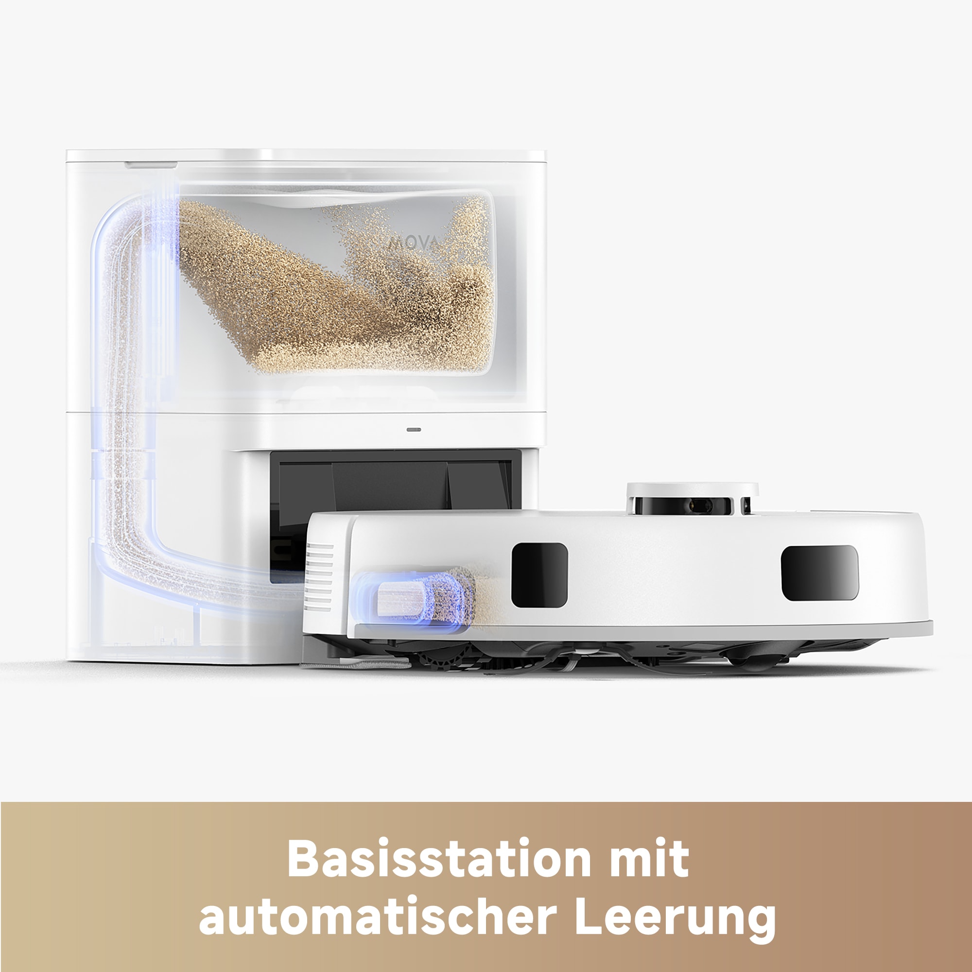 Mova Saugroboter »MOVA E20 Plus, mit Wischfunktion«, 5.000 Pa Saugkraft, Hindernisvermeidung, 3 Wasserdurchflussstufen