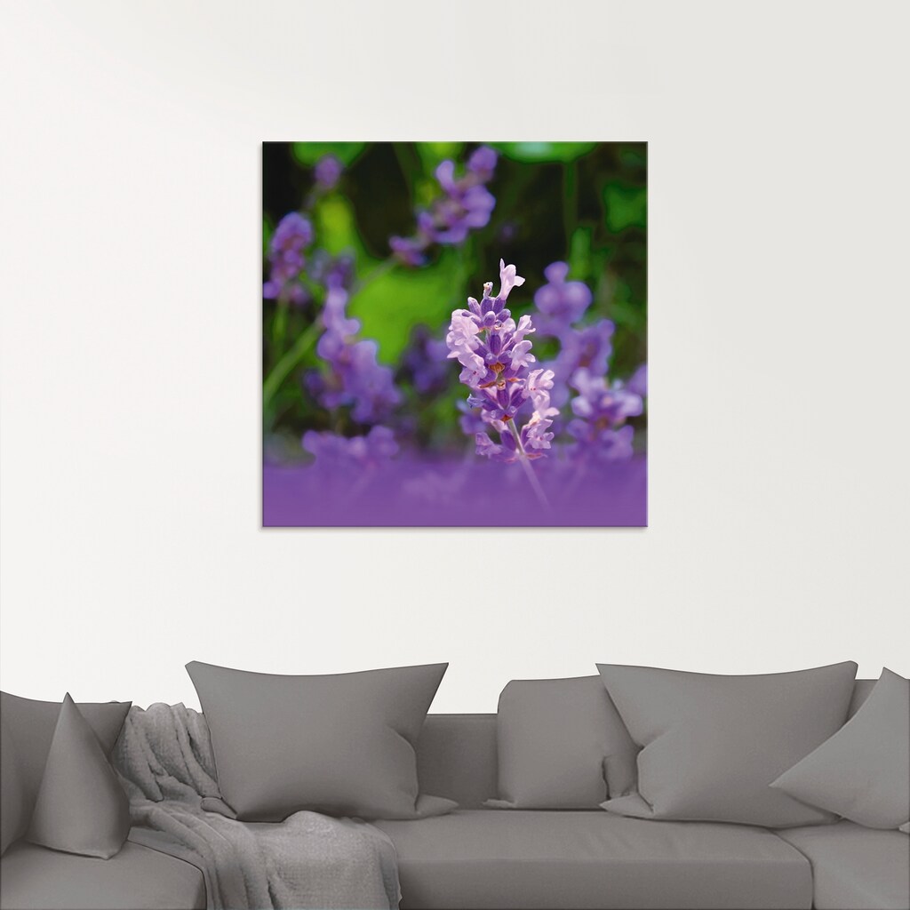 Artland Glasbild »Lavendel«, Blumen, (1 St.)